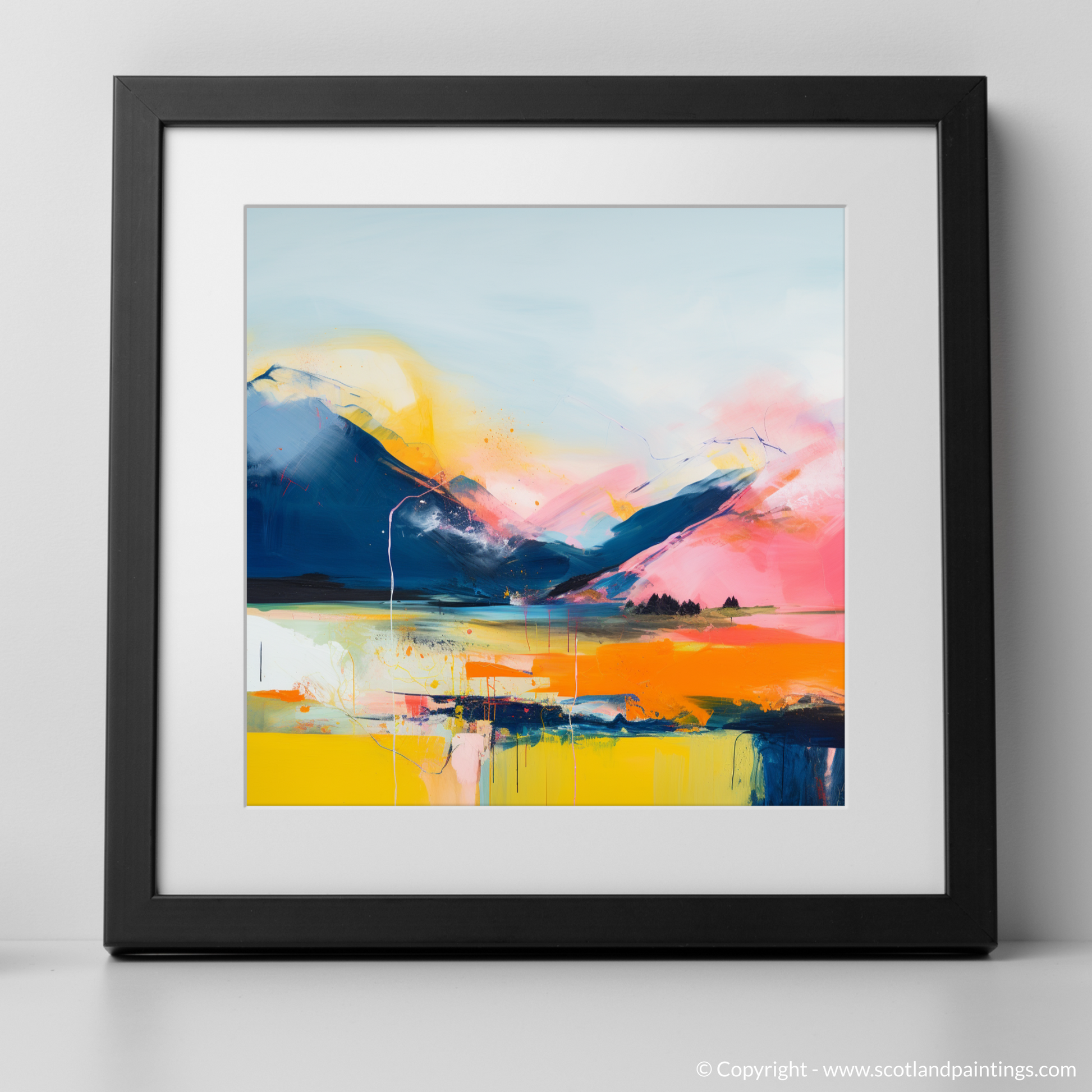 Art Print of Ben Lawers with a black frame