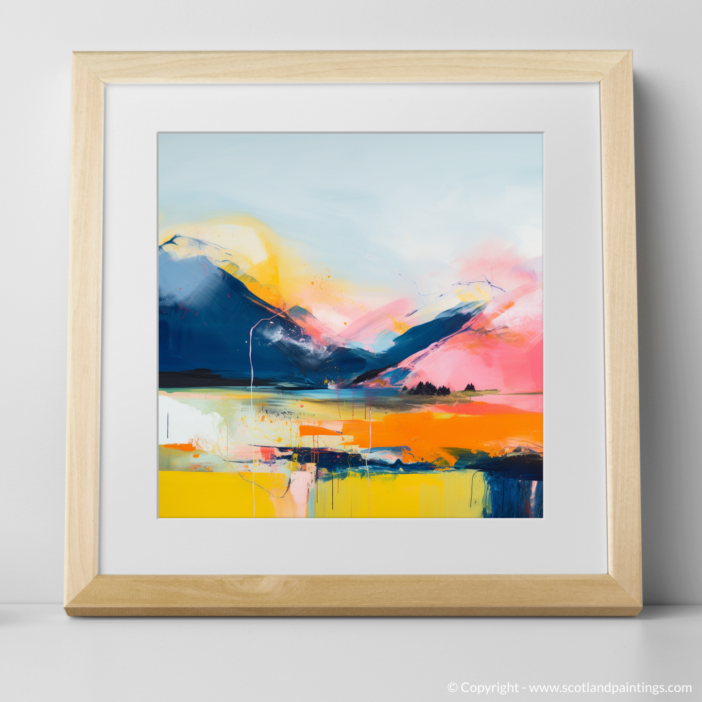 Art Print of Ben Lawers with a natural frame