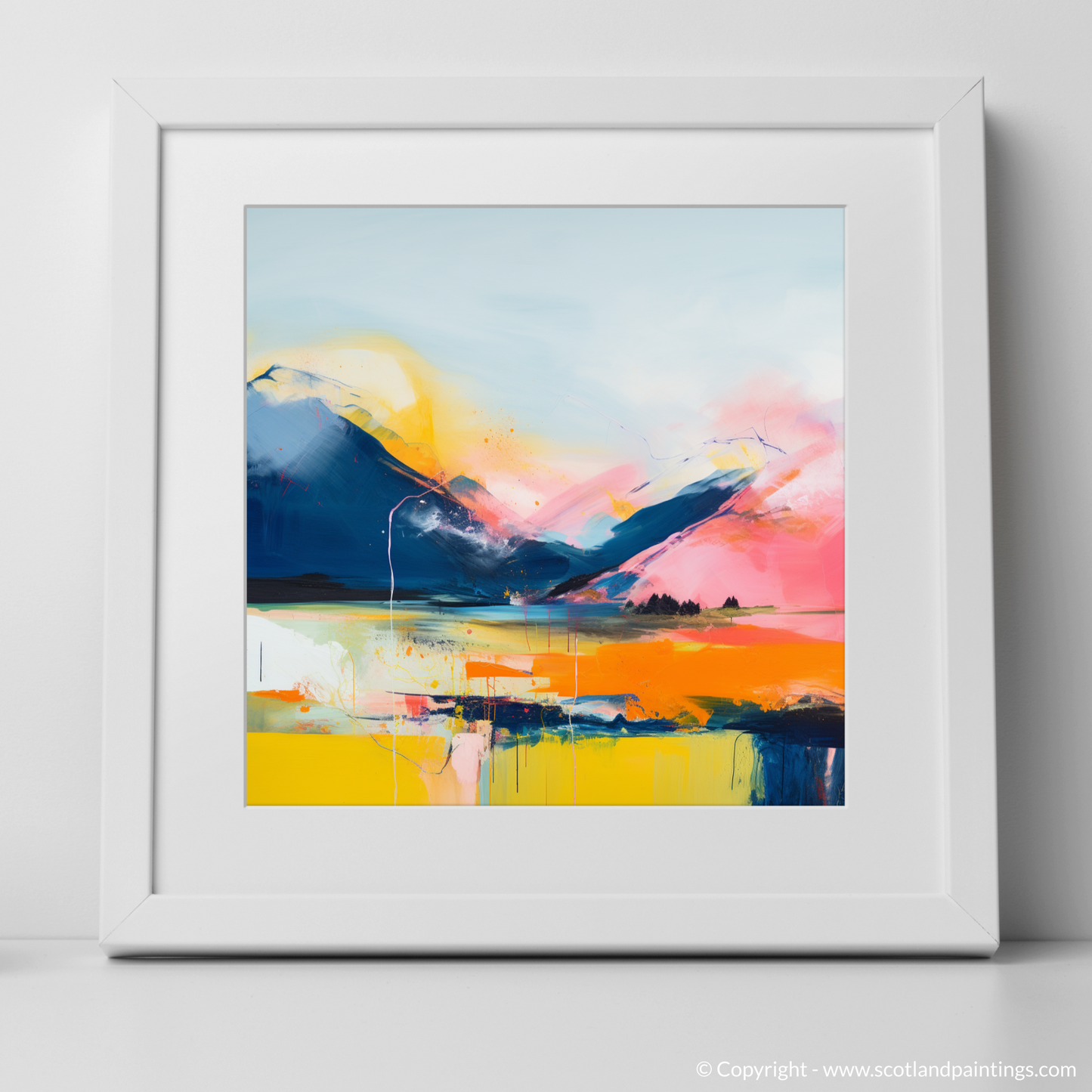 Art Print of Ben Lawers with a white frame