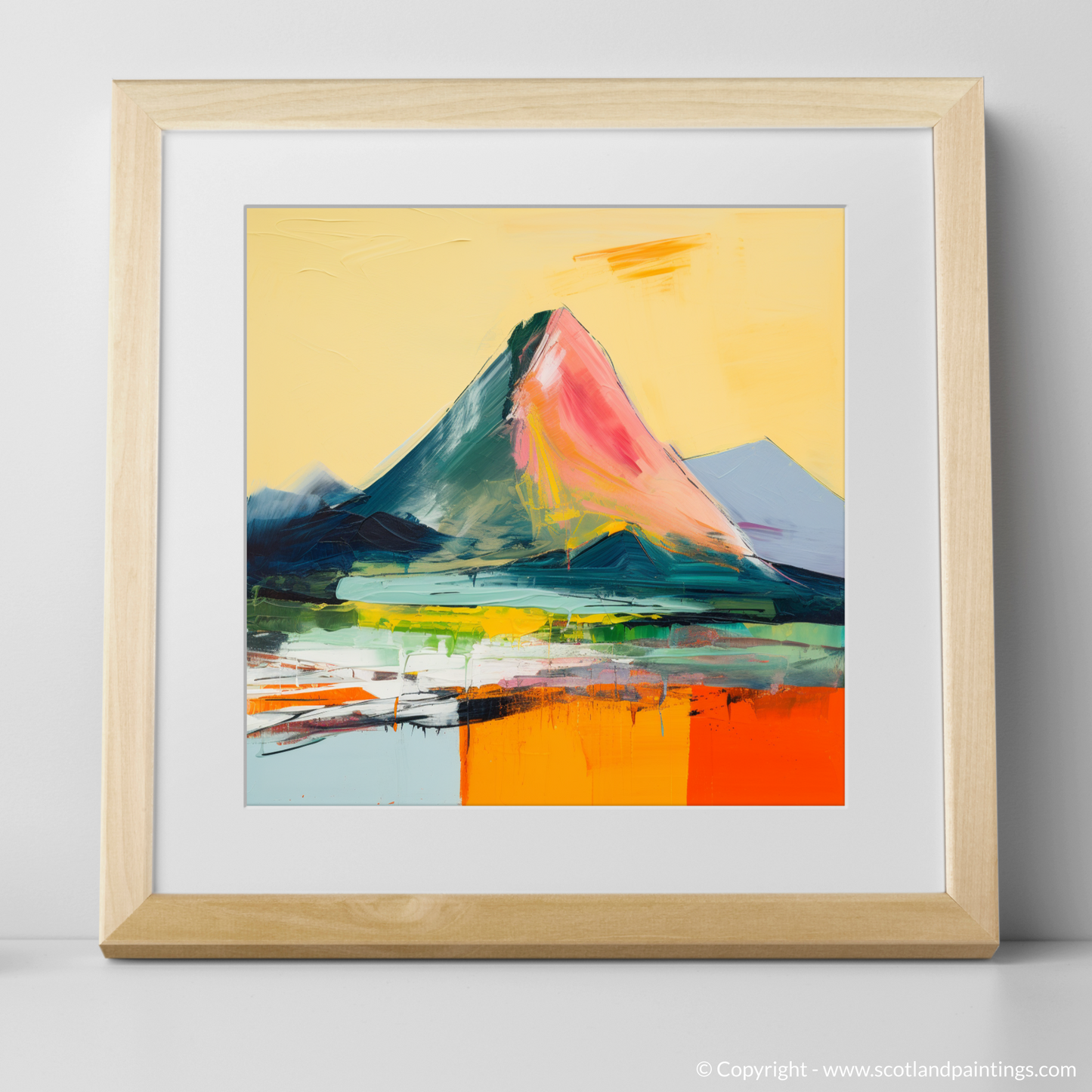 Art Print of Beinn Dòrain with a natural frame