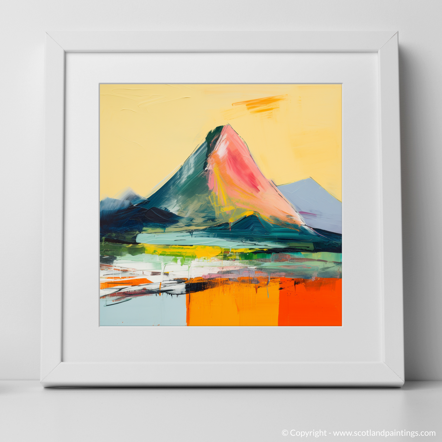 Art Print of Beinn Dòrain with a white frame