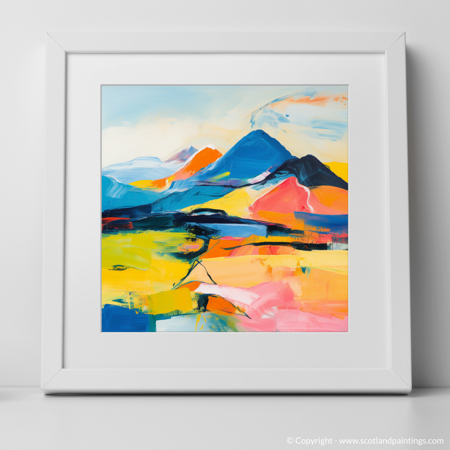 Art Print of Beinn Dòrain with a white frame