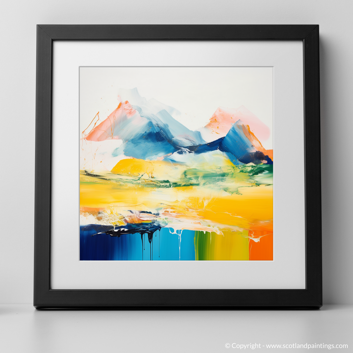 Painting and Art Print of Beinn Ìme. Abstract Highland Embrace: Beinn Ìme Reimagined.