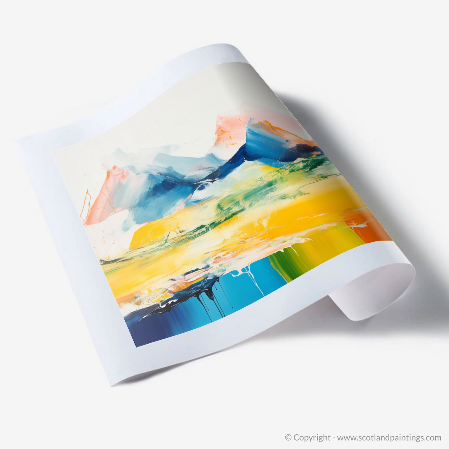 Painting and Art Print of Beinn Ìme. Abstract Highland Embrace: Beinn Ìme Reimagined.