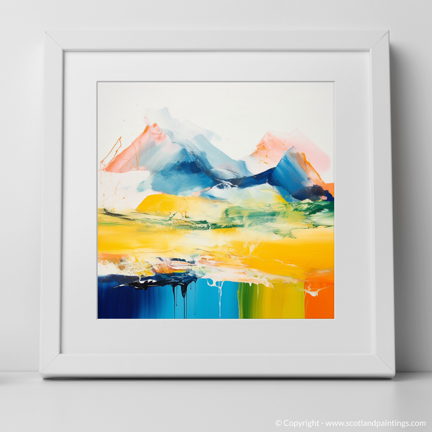 Painting and Art Print of Beinn Ìme. Abstract Highland Embrace: Beinn Ìme Reimagined.