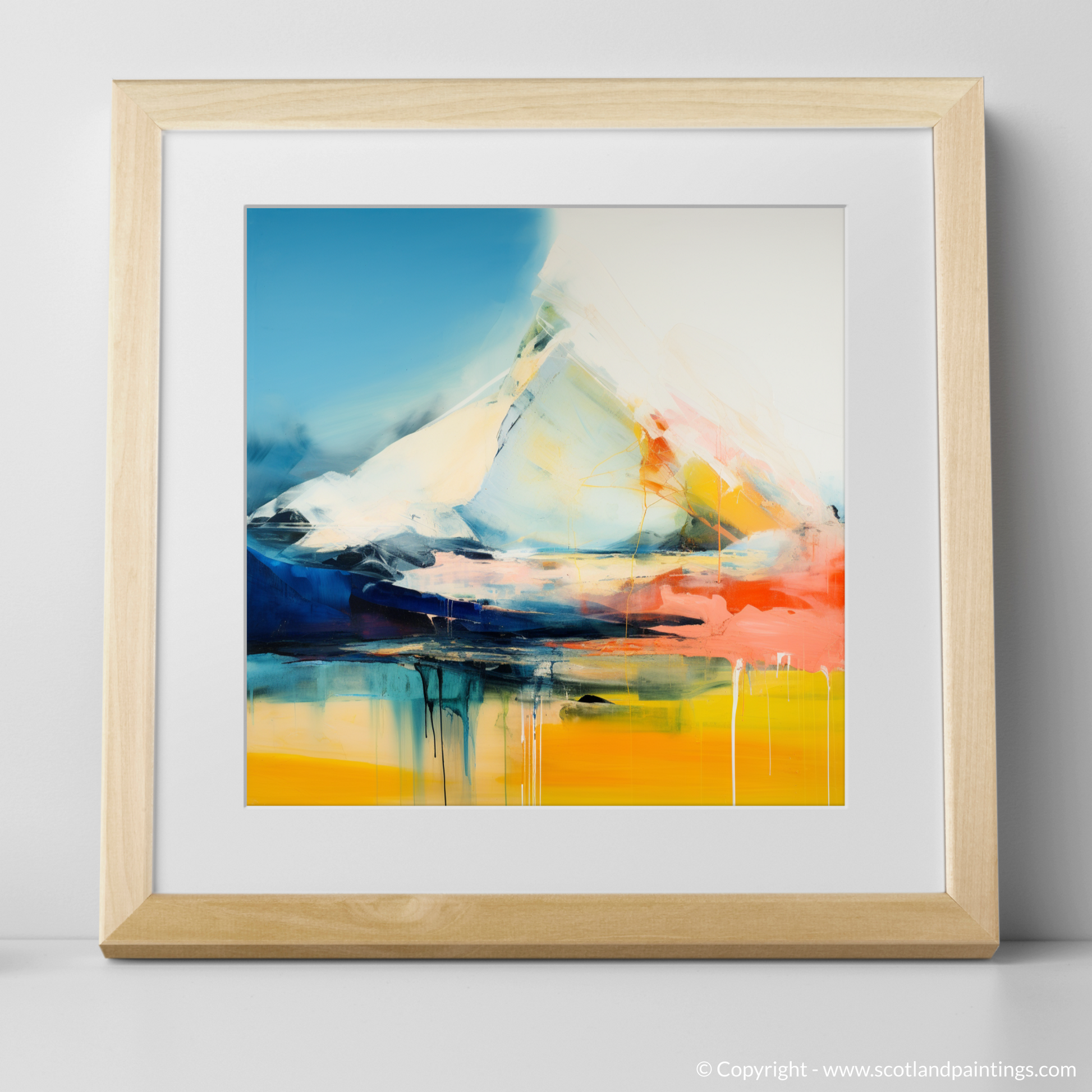 Art Print of Ben More with a natural frame