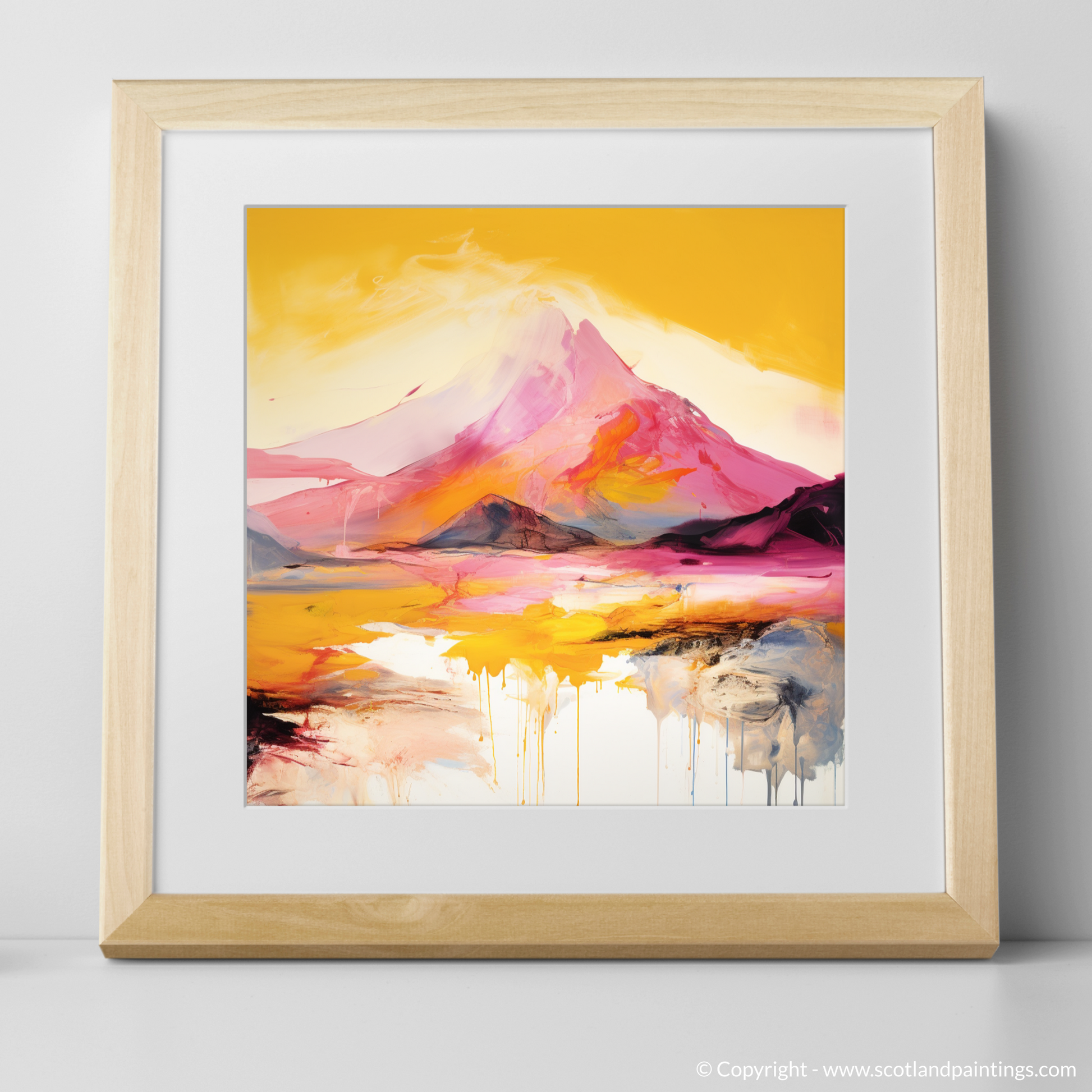 Art Print of Stob Dearg (Buachaille Etive Mòr) with a natural frame