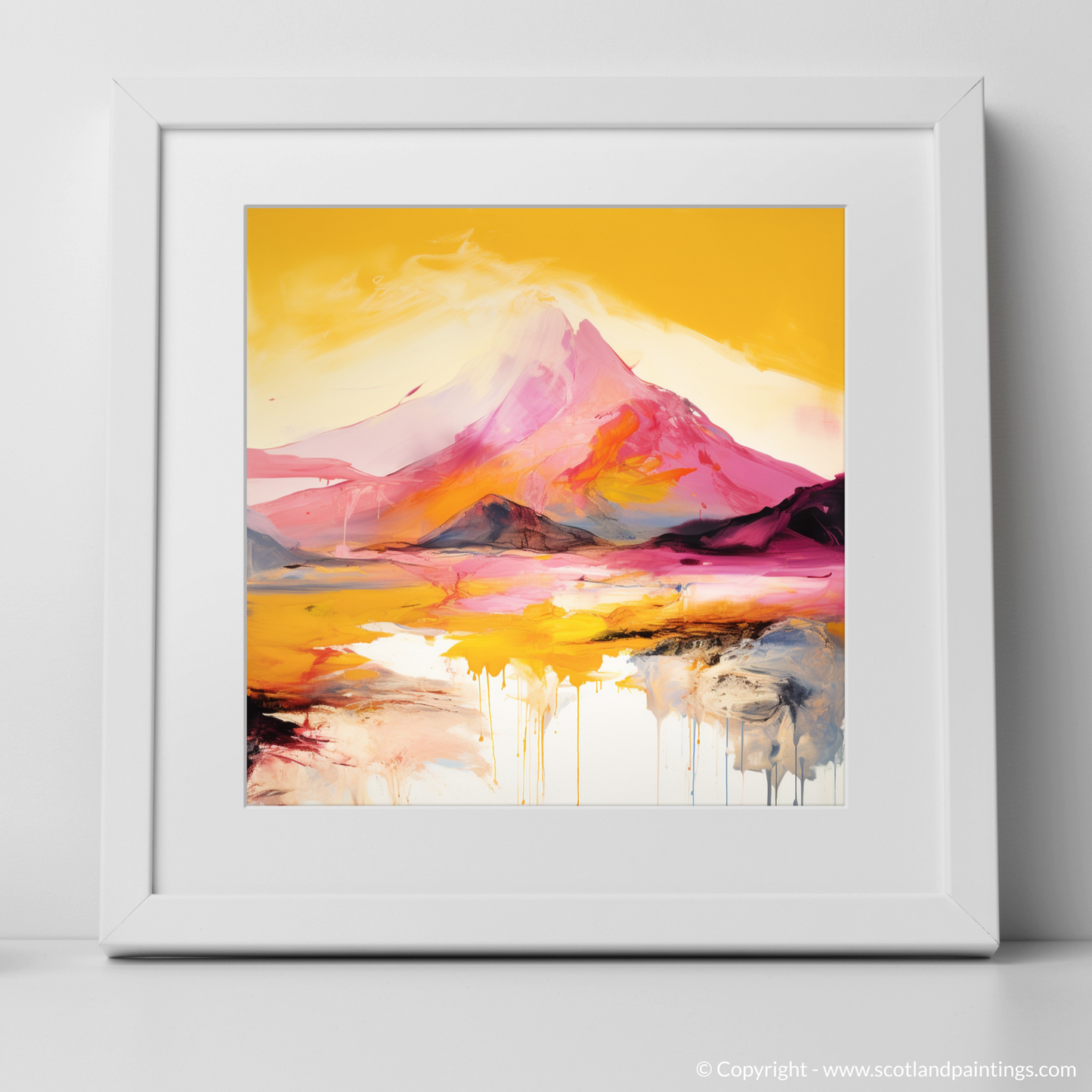 Art Print of Stob Dearg (Buachaille Etive Mòr) with a white frame