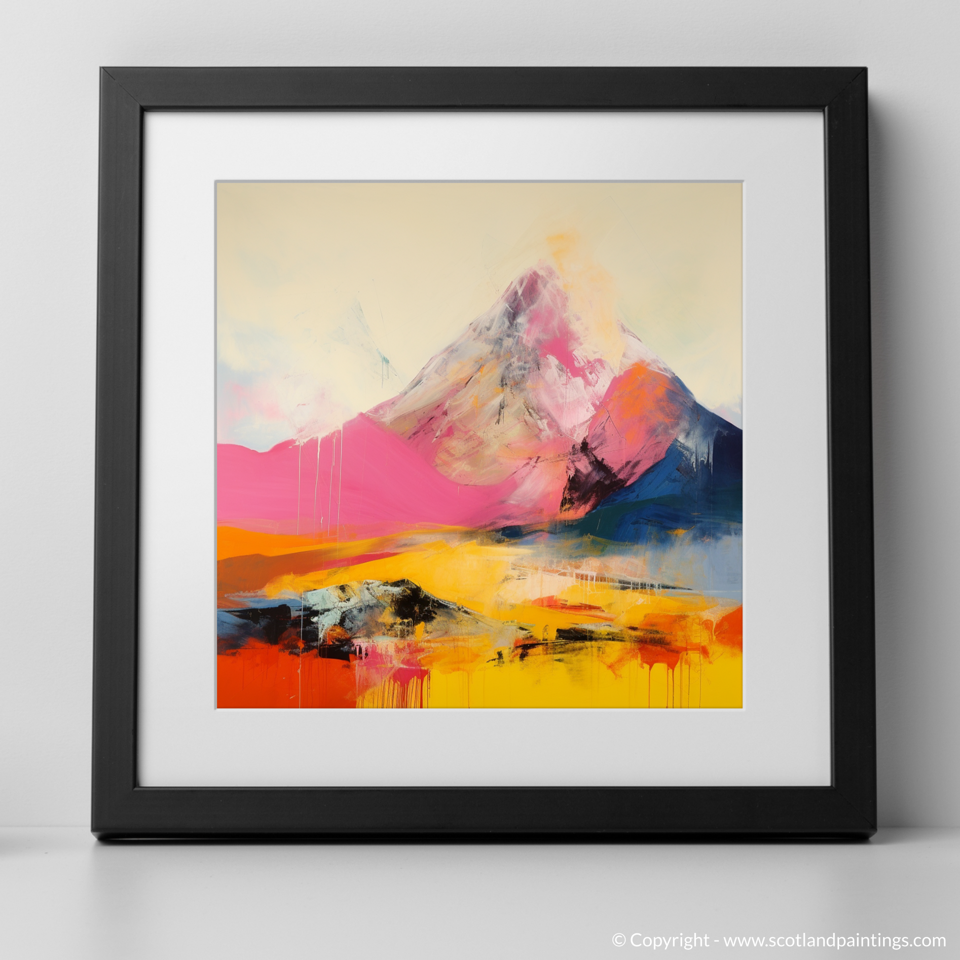 Art Print of Stob Dearg (Buachaille Etive Mòr) with a black frame