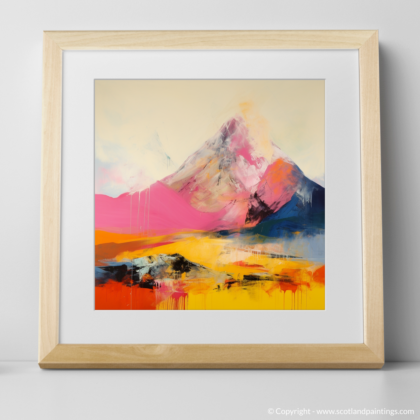 Art Print of Stob Dearg (Buachaille Etive Mòr) with a natural frame