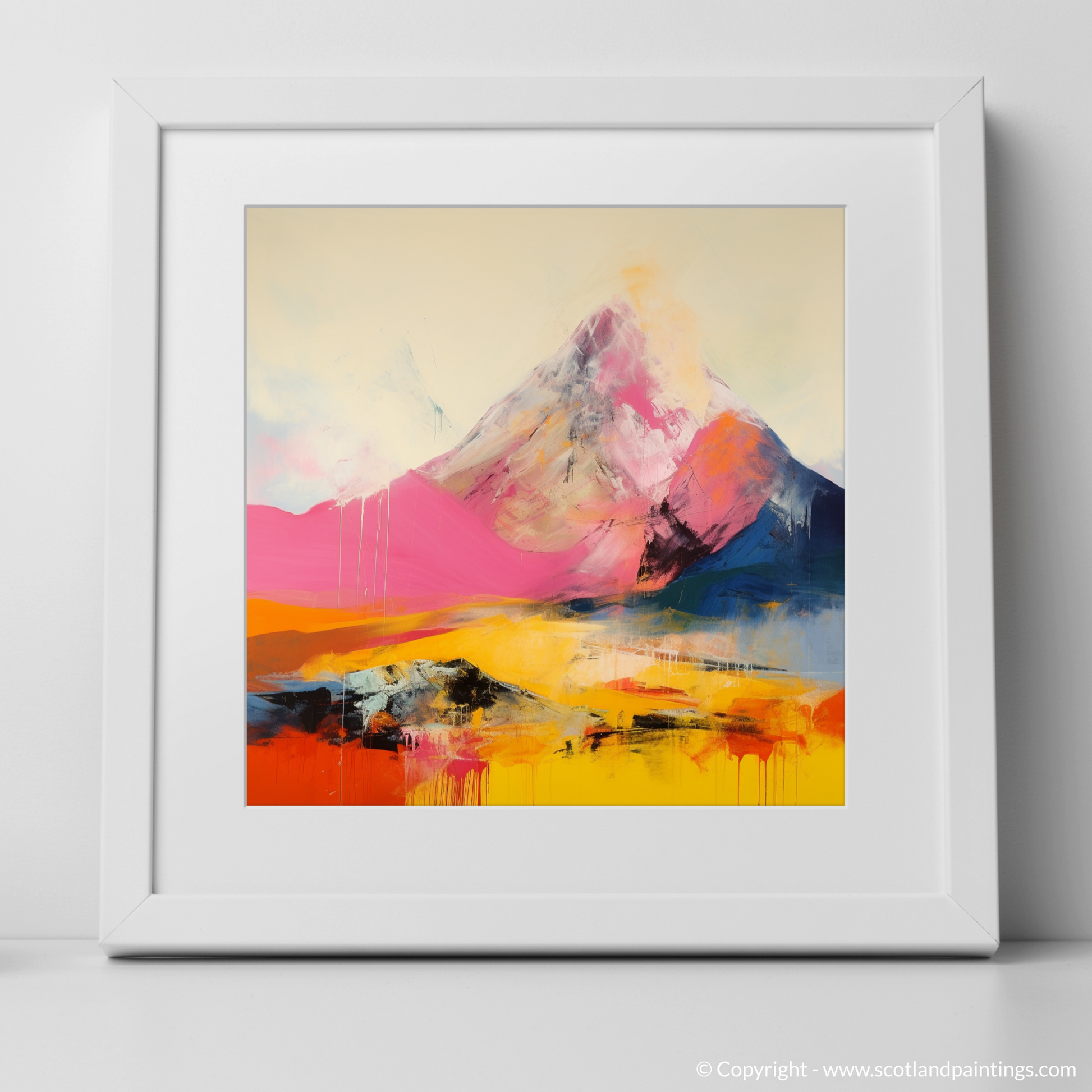 Art Print of Stob Dearg (Buachaille Etive Mòr) with a white frame