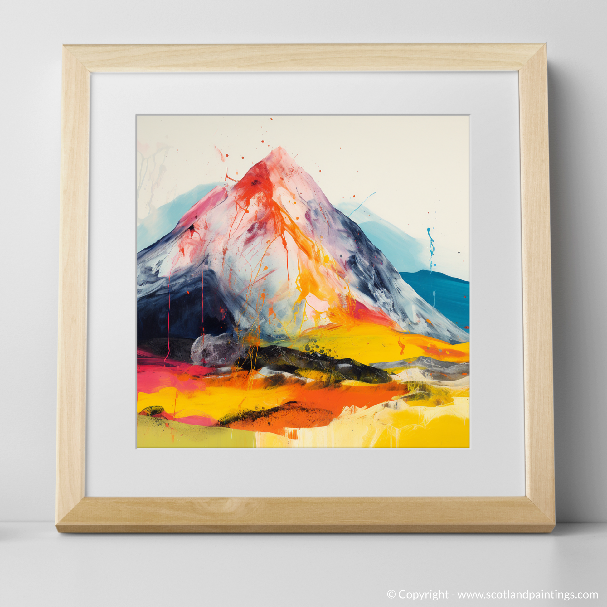 Art Print of Stob Dearg (Buachaille Etive Mòr) with a natural frame