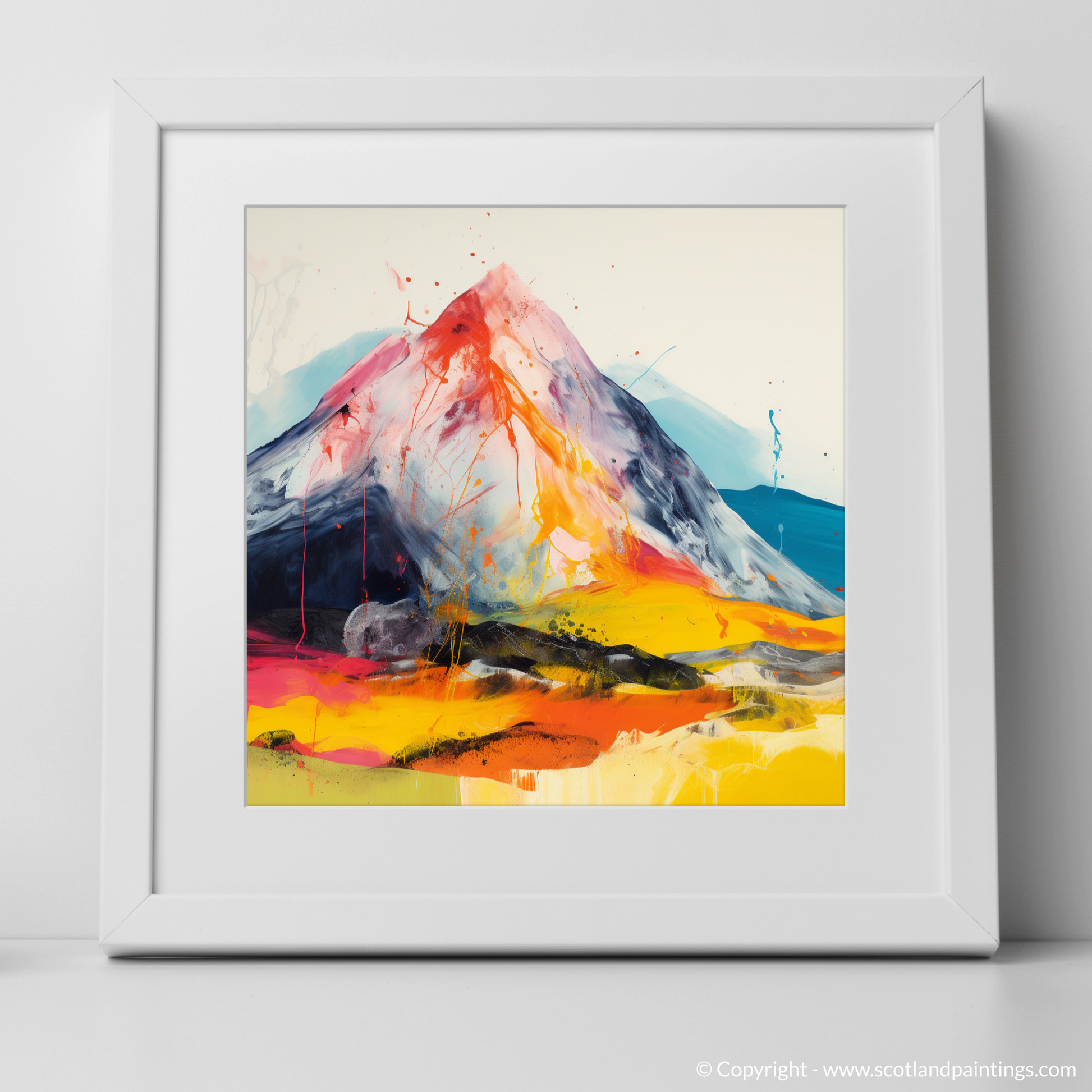 Art Print of Stob Dearg (Buachaille Etive Mòr) with a white frame