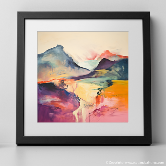 Art Print of Meall Garbh (Càrn Mairg) with a black frame