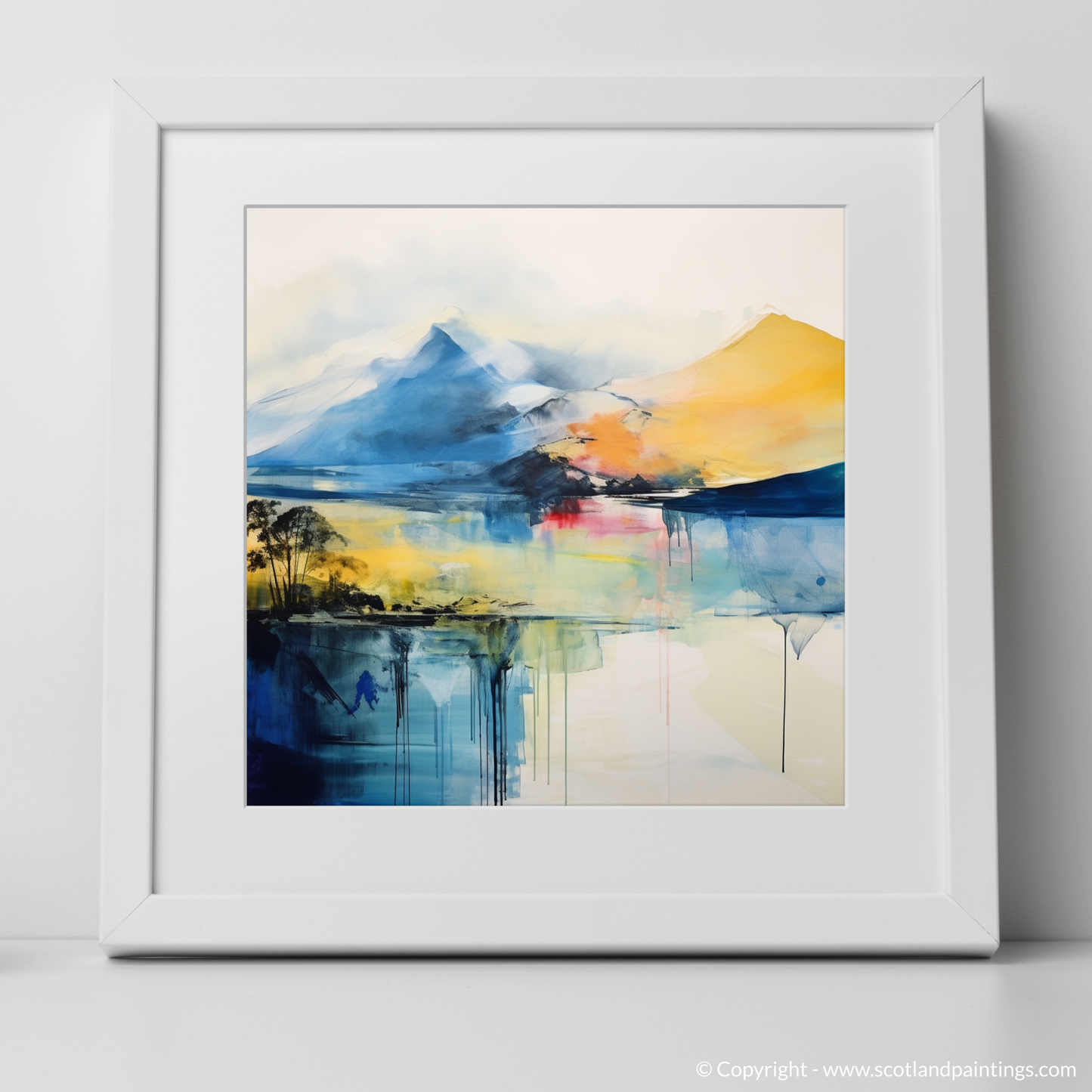 Art Print of Ben Vorlich (Loch Earn) with a white frame