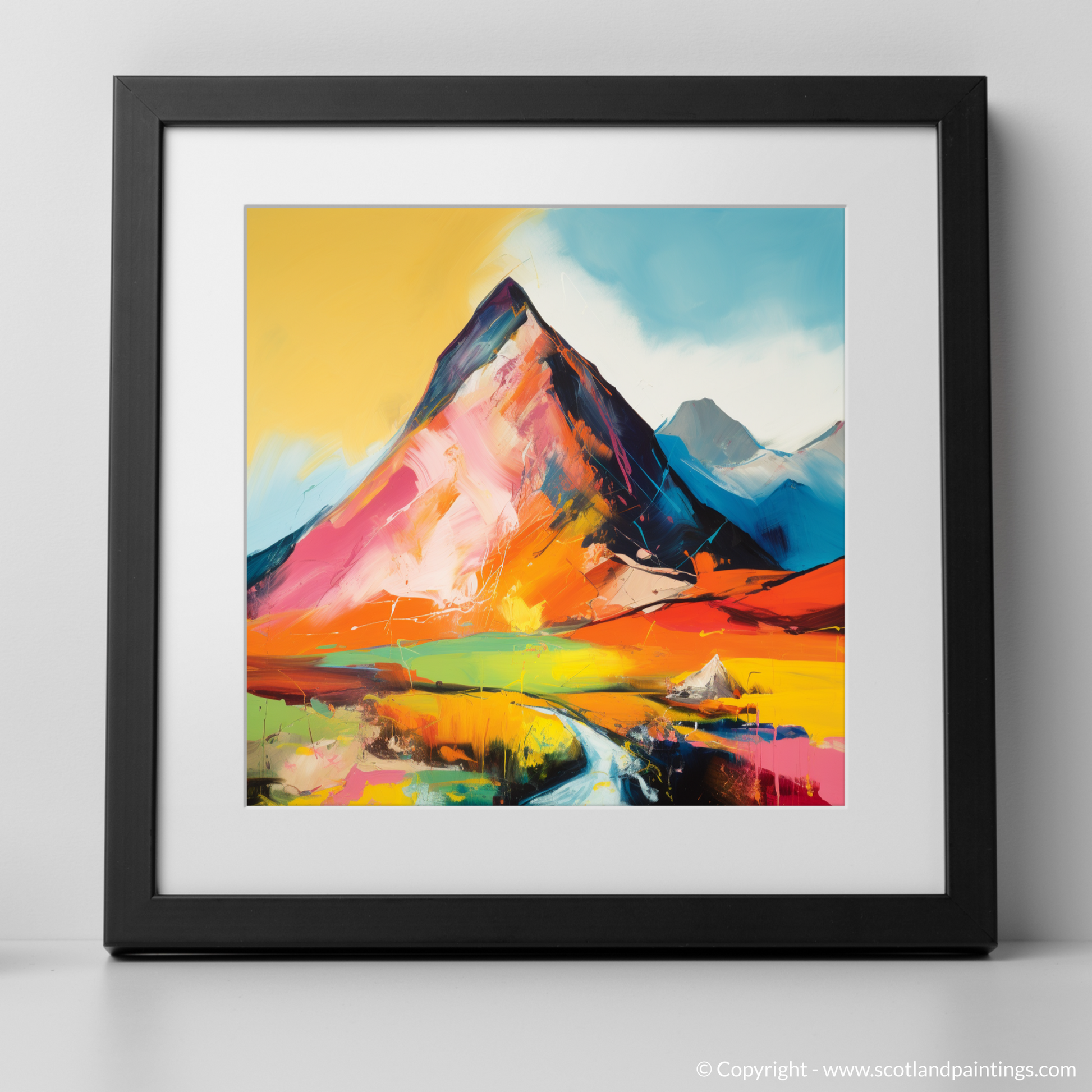 Art Print of Stob Dearg (Buachaille Etive Mòr) with a black frame