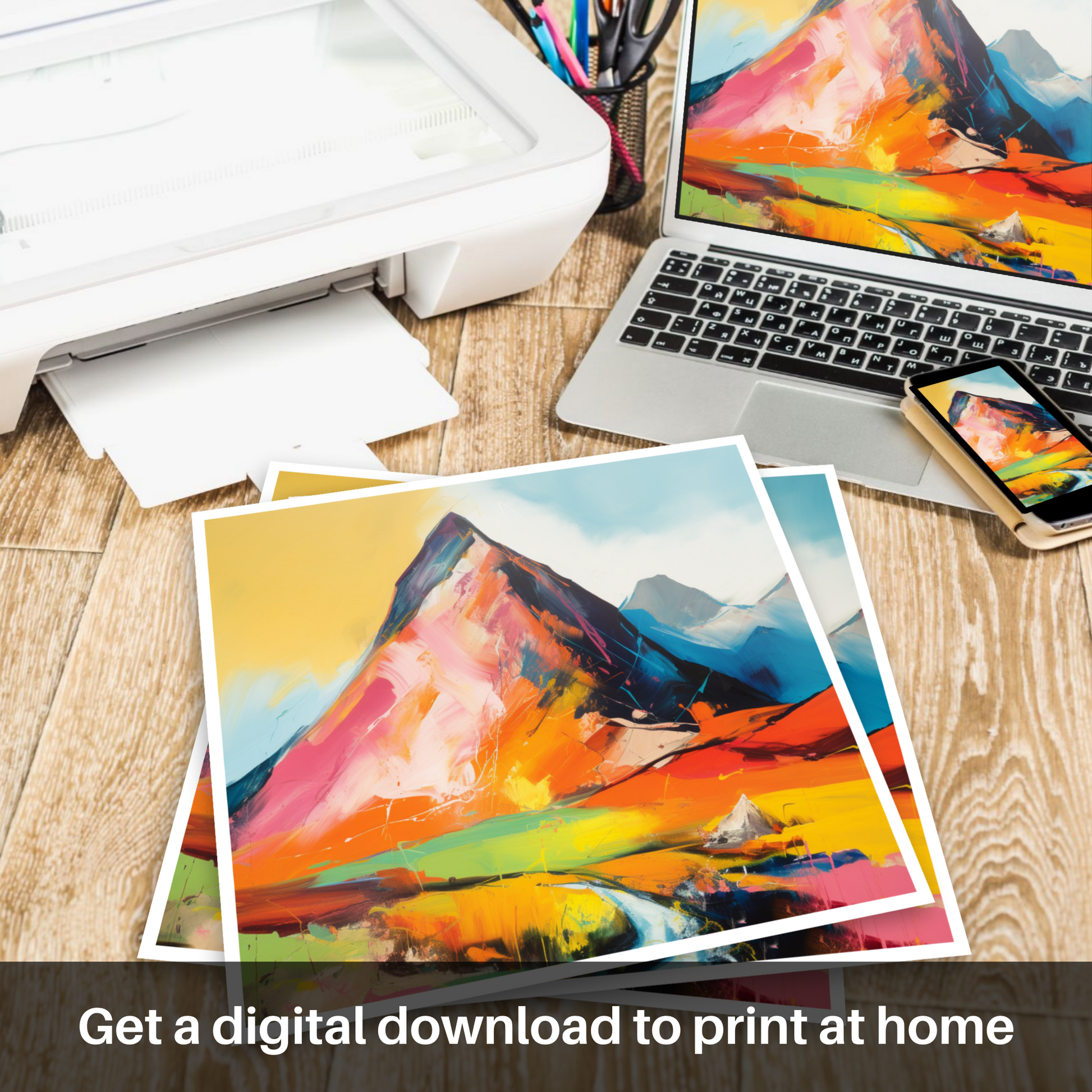 Downloadable and printable picture of Stob Dearg (Buachaille Etive Mòr)