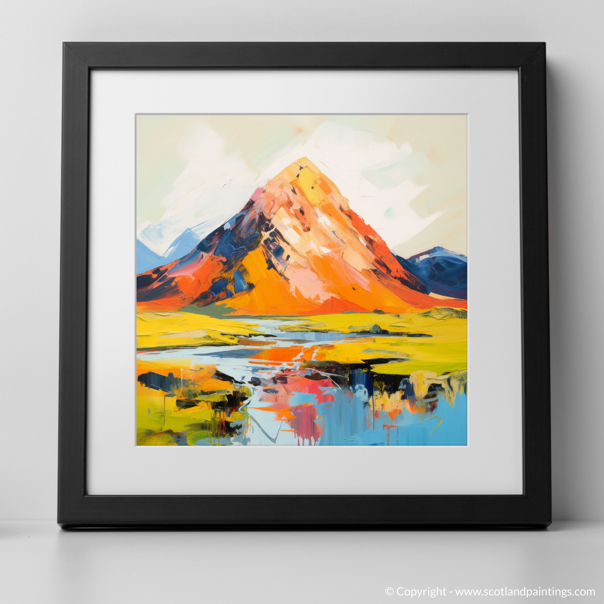 Art Print of Stob Dearg (Buachaille Etive Mòr) with a black frame