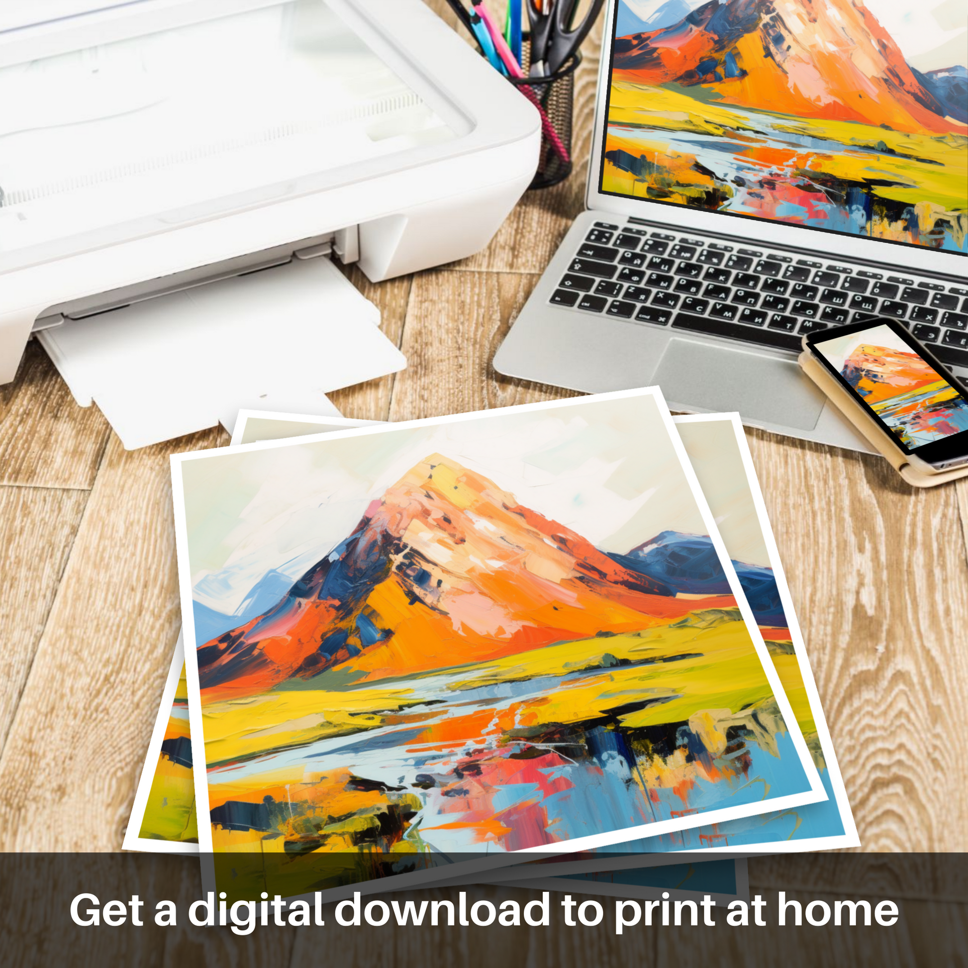 Downloadable and printable picture of Stob Dearg (Buachaille Etive Mòr)