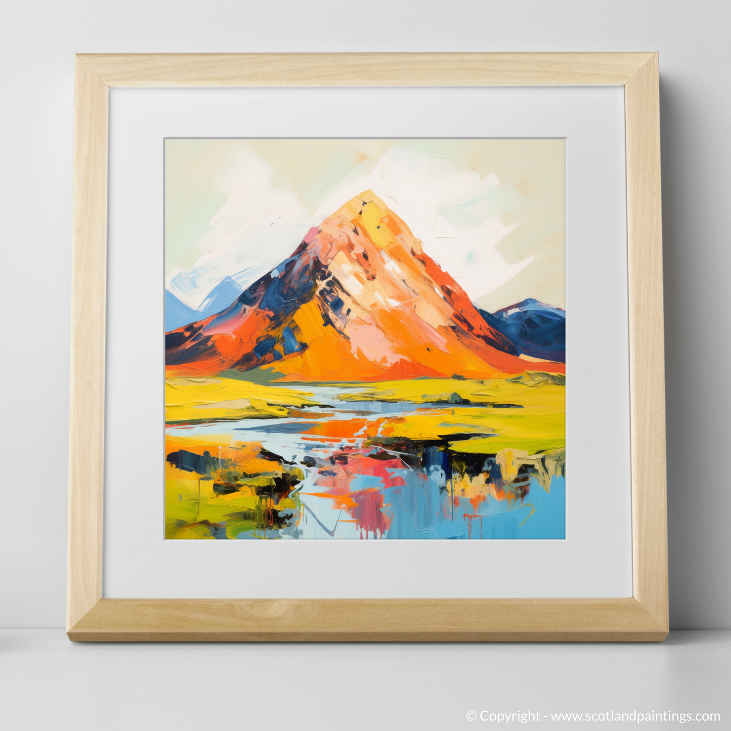 Art Print of Stob Dearg (Buachaille Etive Mòr) with a natural frame