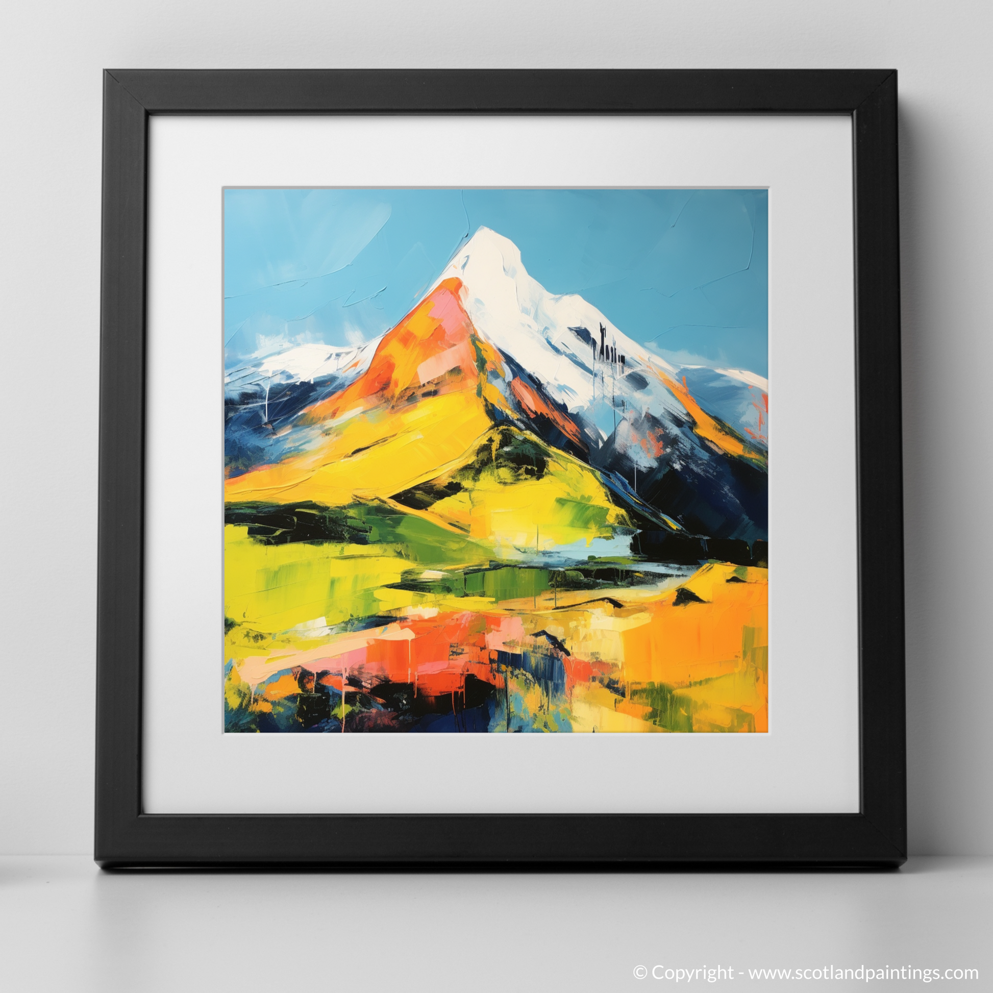 Art Print of Stob Dearg (Buachaille Etive Mòr) with a black frame