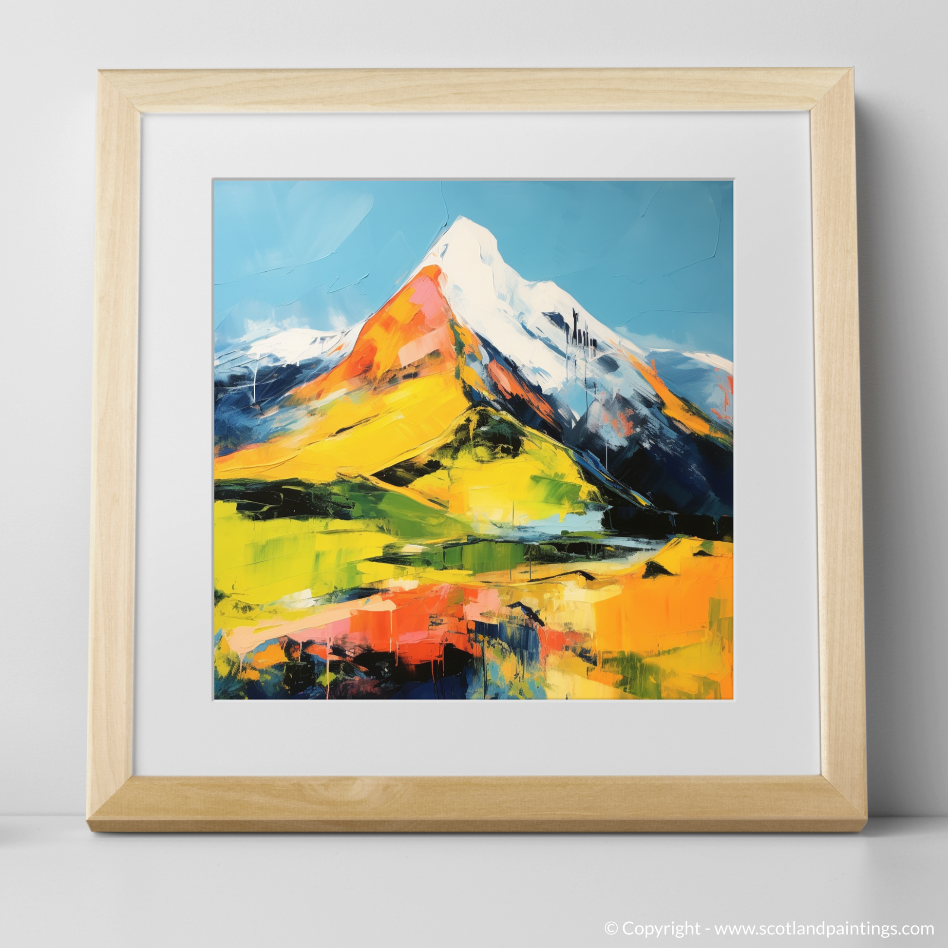 Art Print of Stob Dearg (Buachaille Etive Mòr) with a natural frame