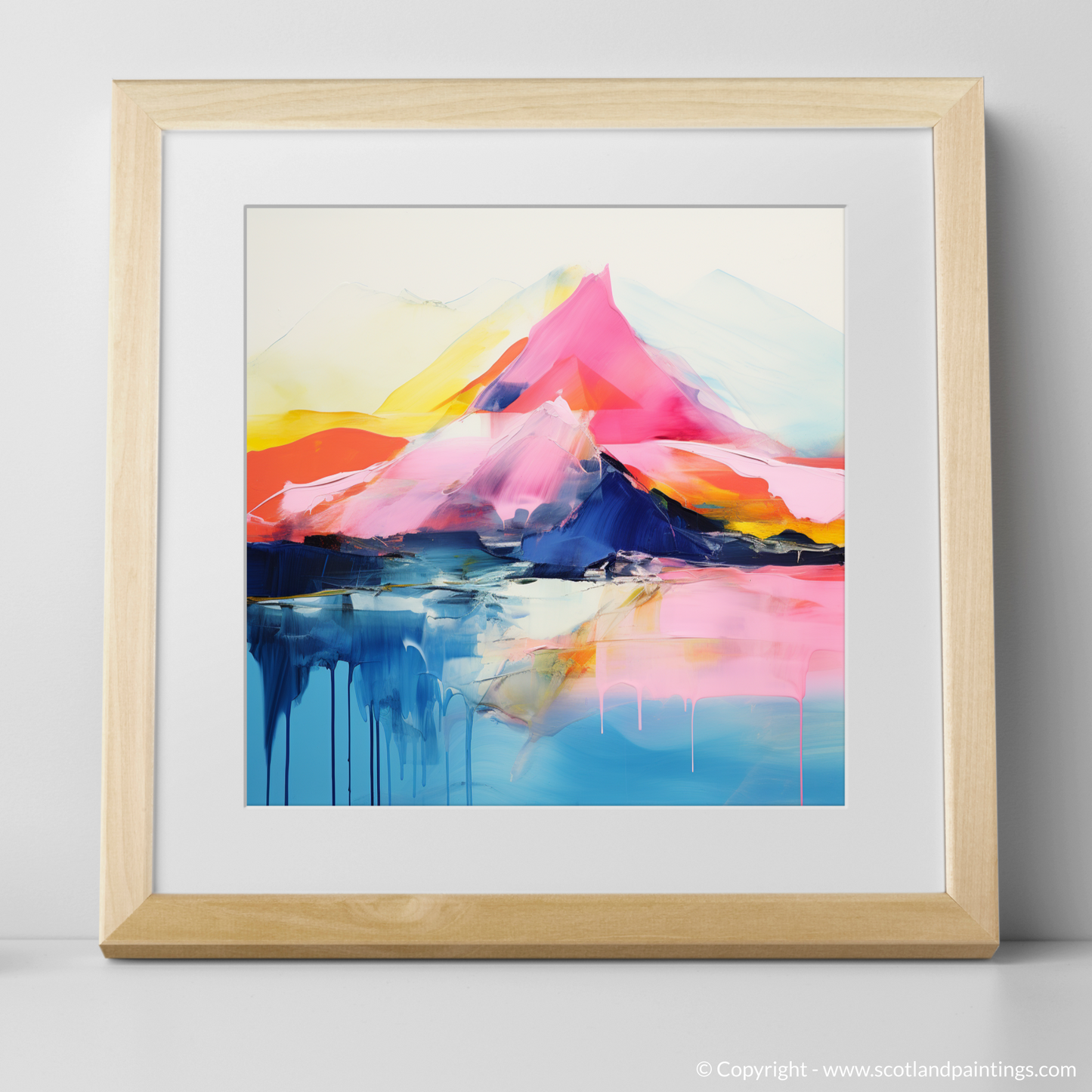 Art Print of Schiehallion with a natural frame