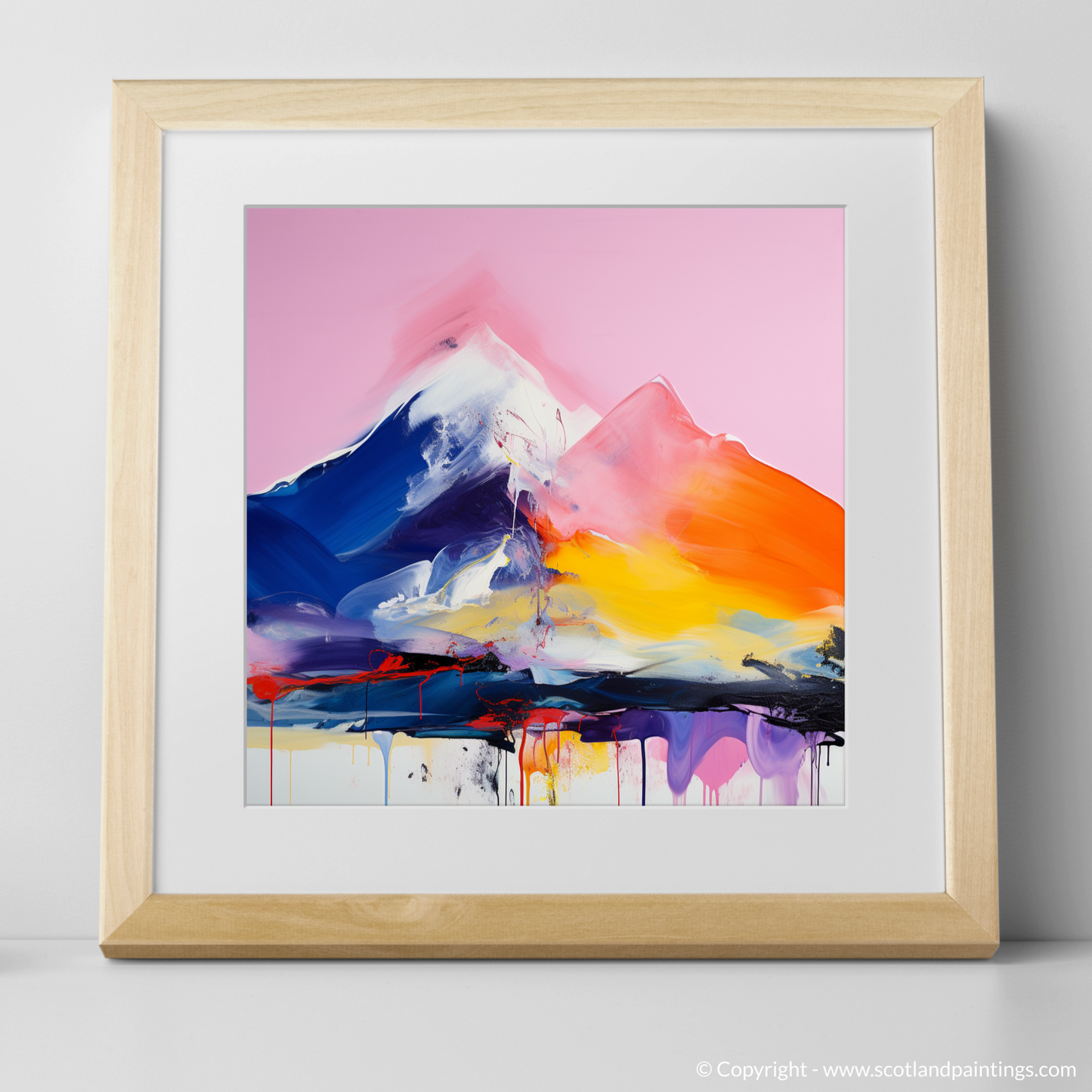 Art Print of Ben More with a natural frame