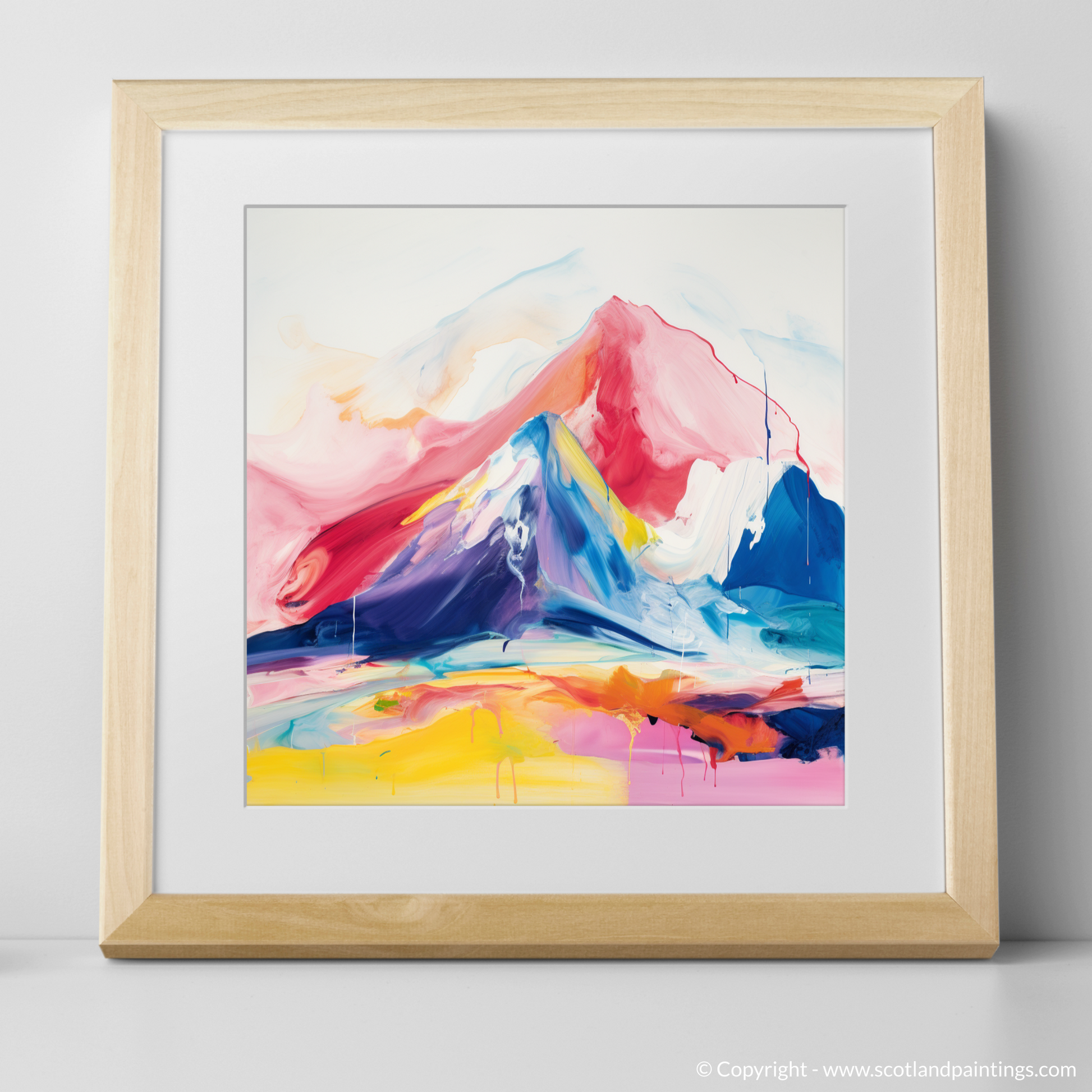 Art Print of Ben More with a natural frame