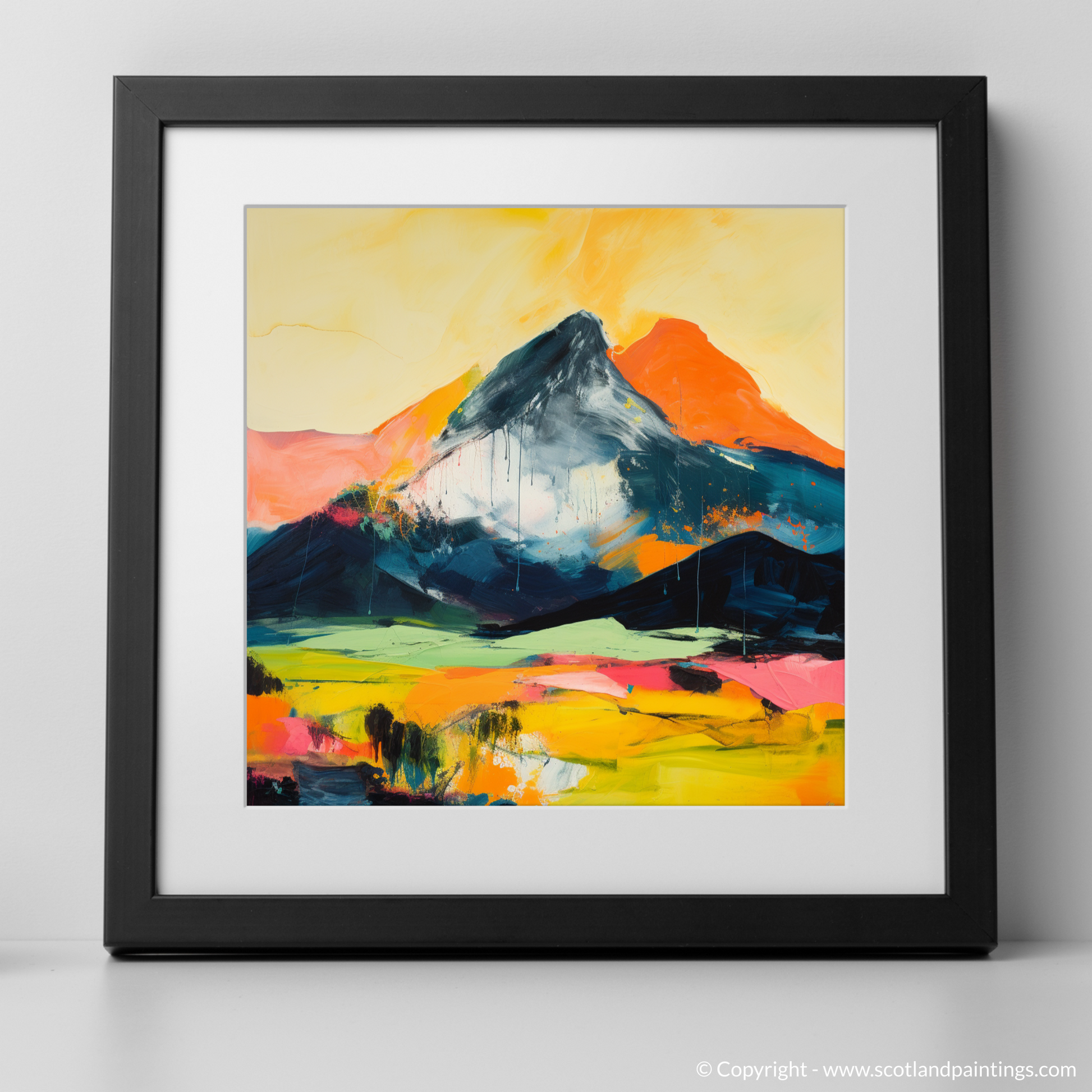 Art Print of Beinn Dòrain with a black frame