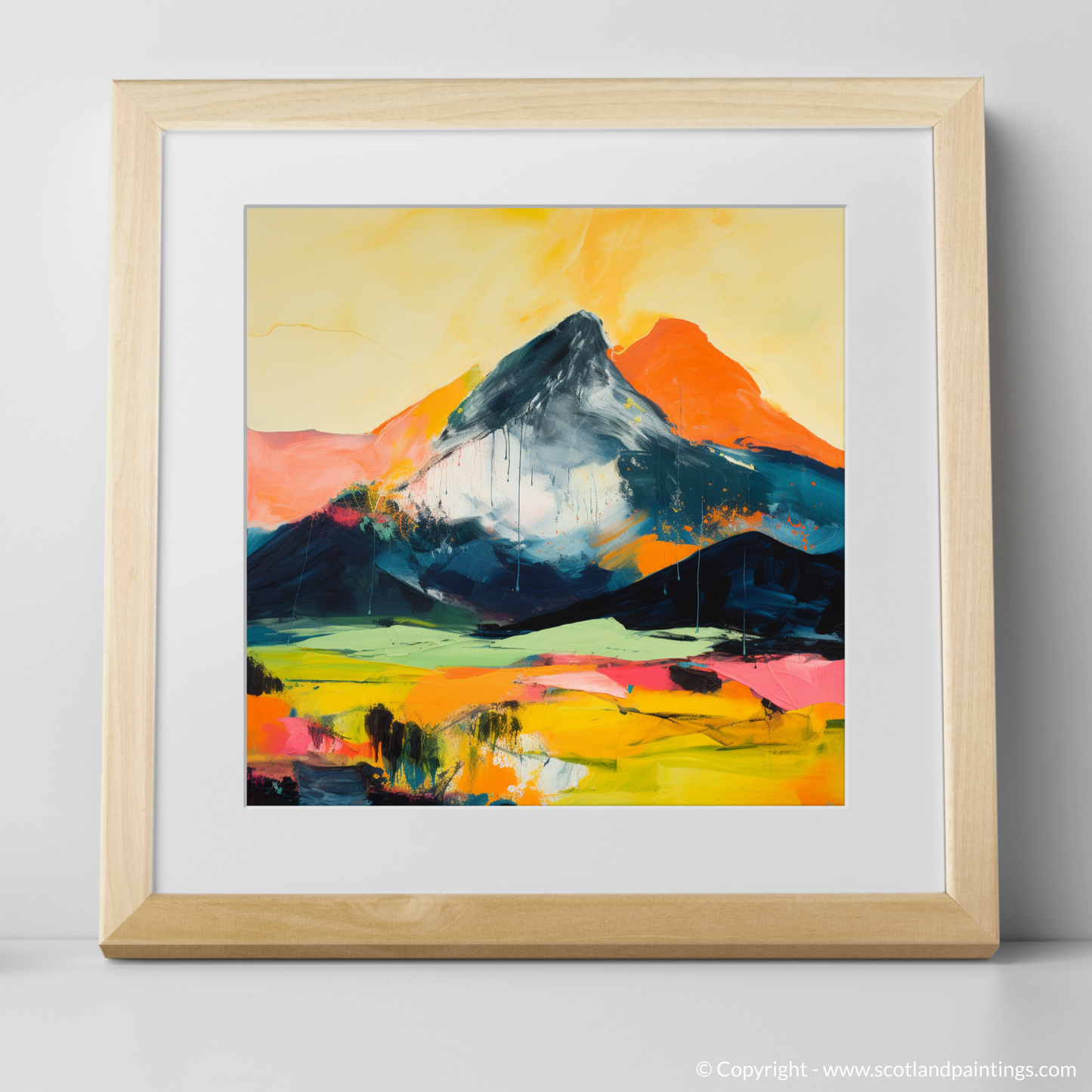 Art Print of Beinn Dòrain with a natural frame