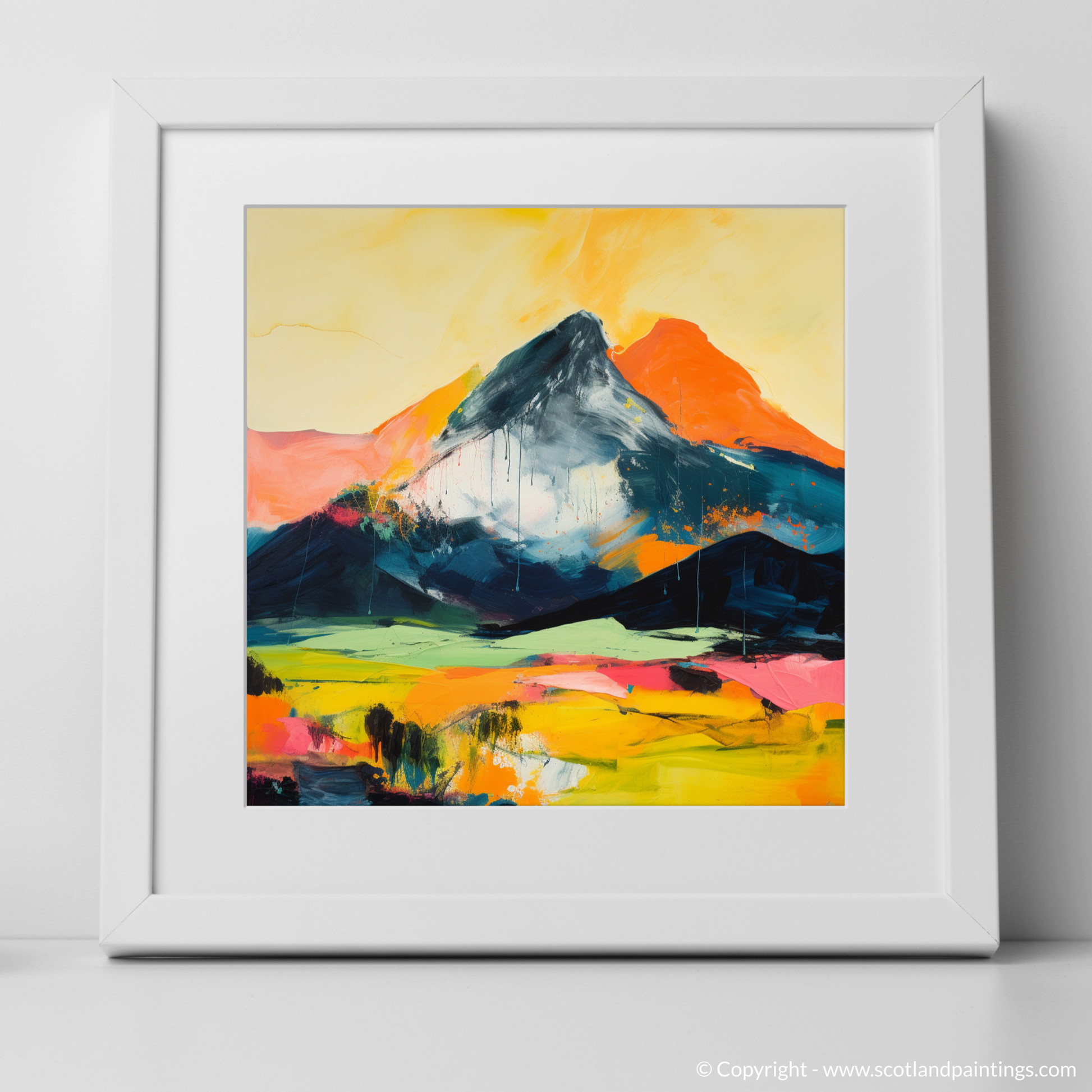 Art Print of Beinn Dòrain with a white frame