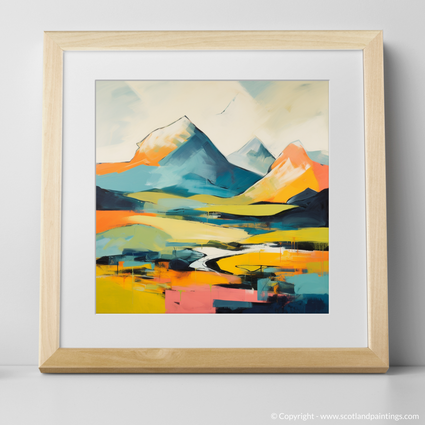 Art Print of Beinn Ìme with a natural frame