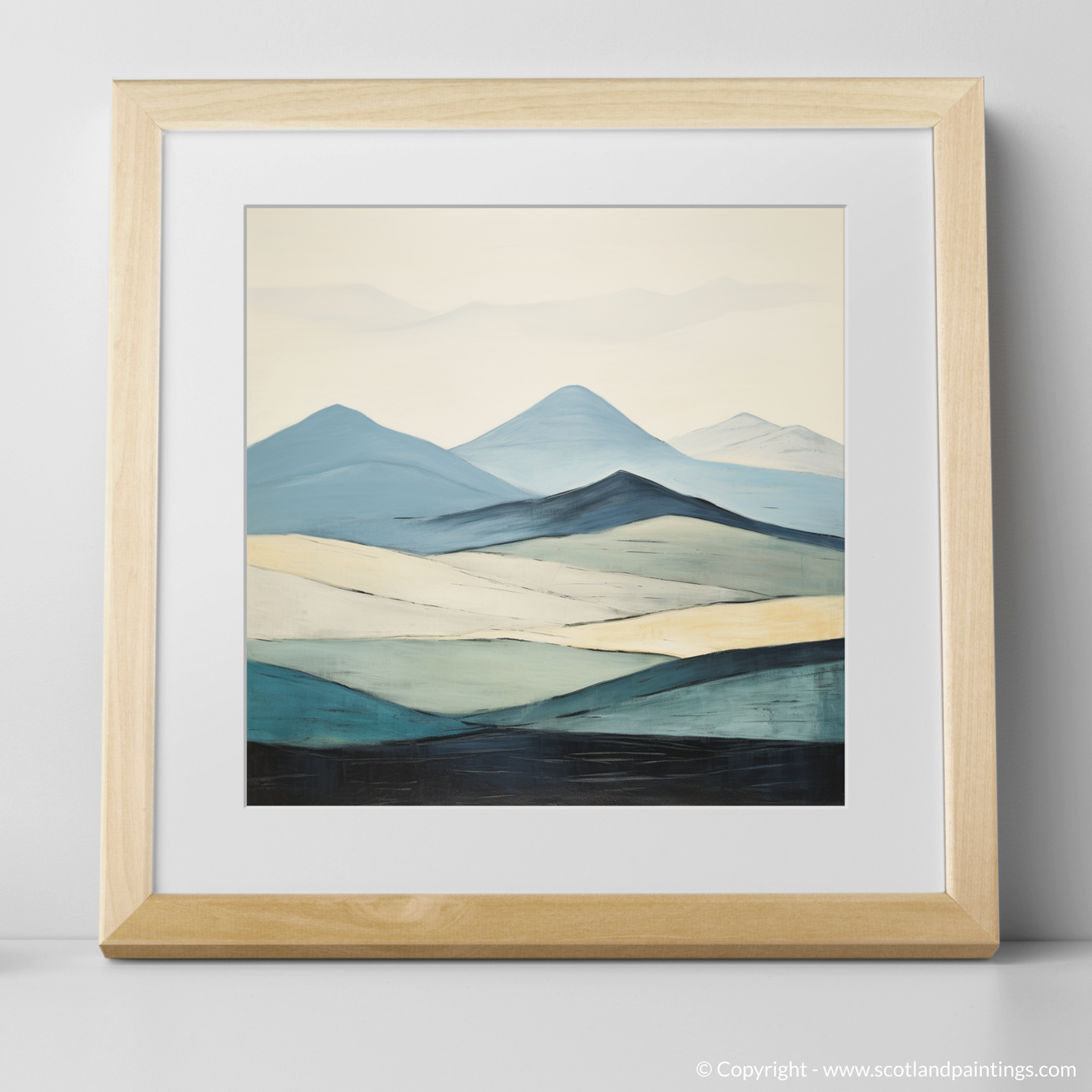 Art Print of Meall Corranaich with a natural frame