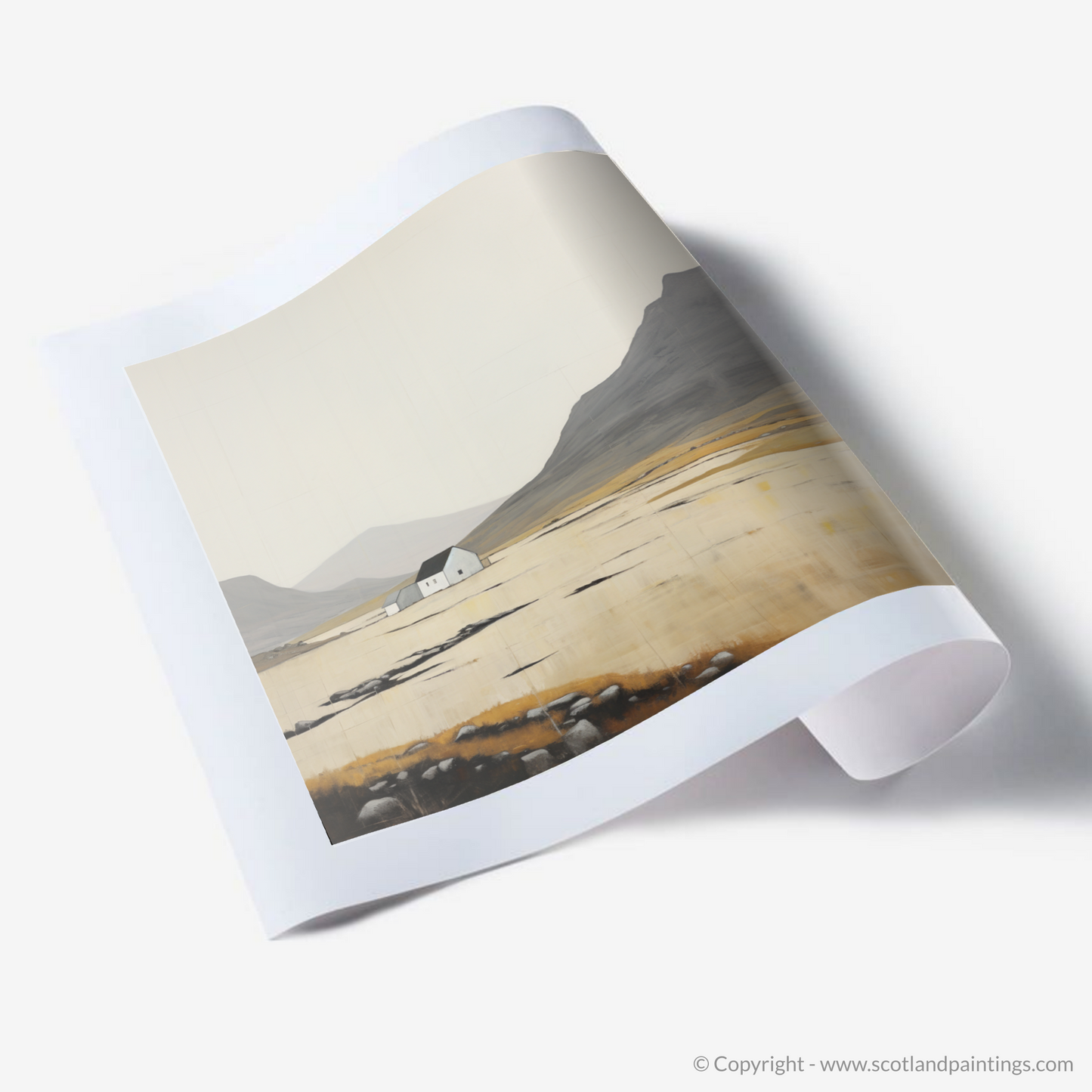 Painting and Art Print of The Cairnwell. Abstract Cairnwell: Geometric Solitude in the Scottish Munros.