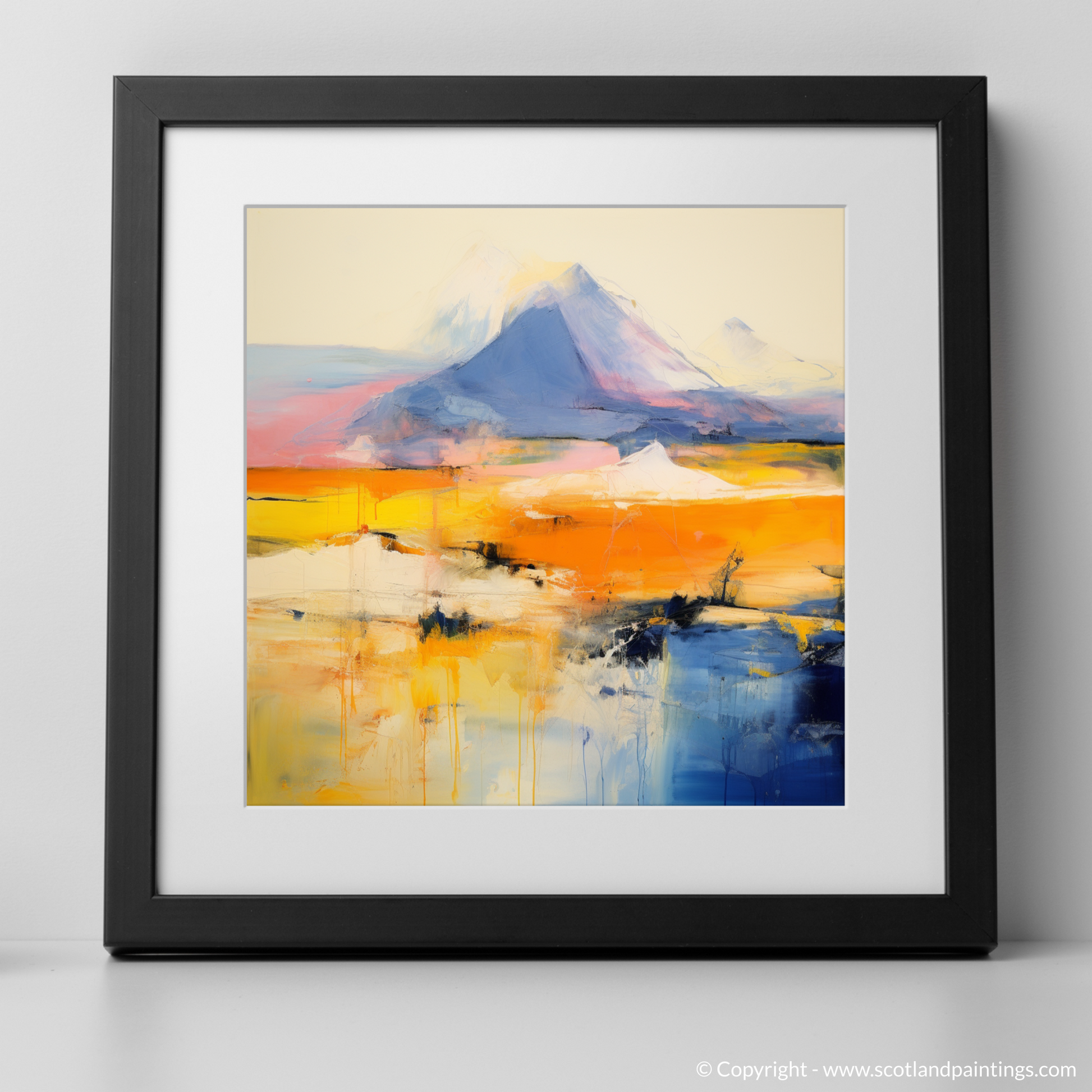 Art Print of Meall Garbh (Càrn Mairg) with a black frame