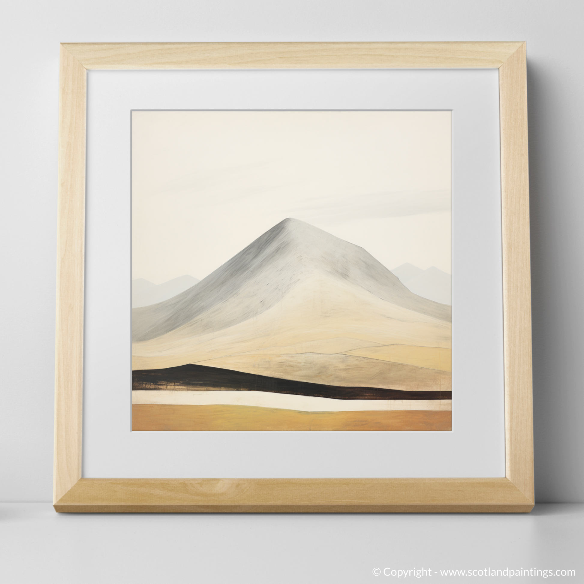 Art Print of Ben Lawers with a natural frame