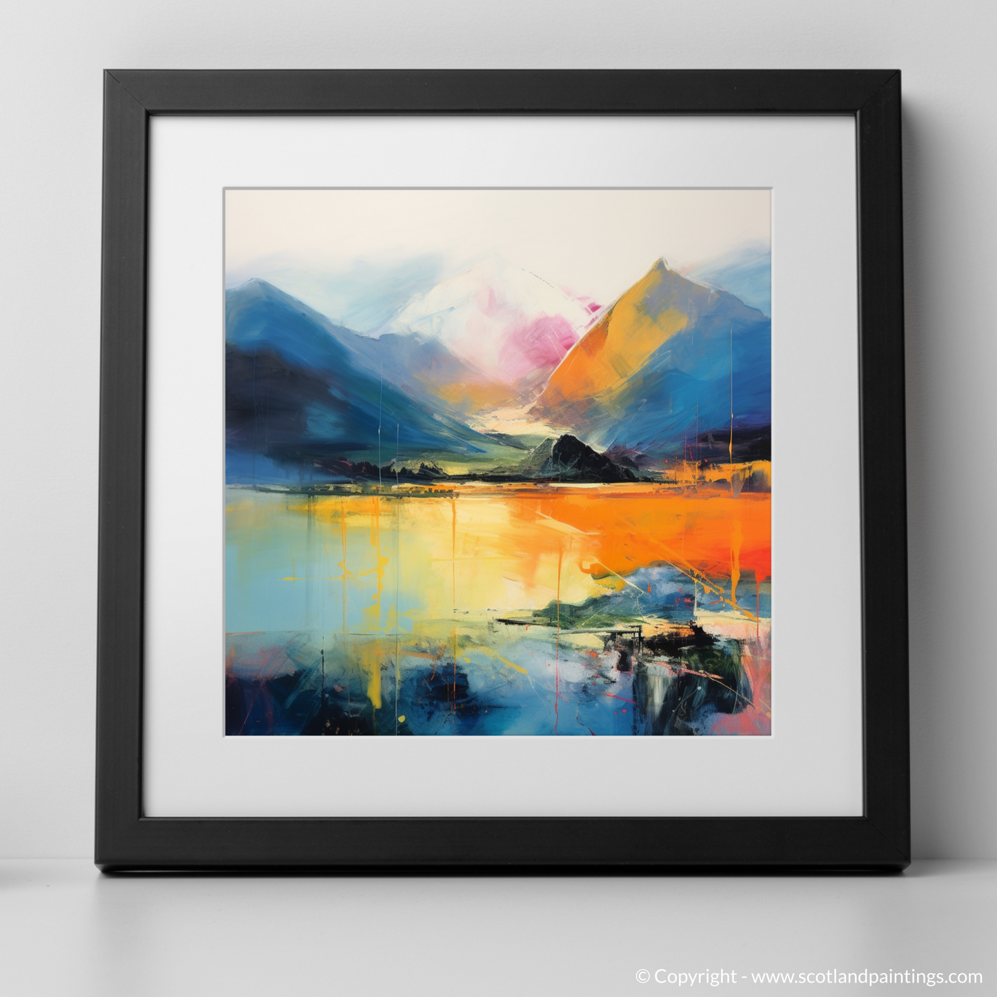 Art Print of Ben Vorlich (Loch Earn) with a black frame