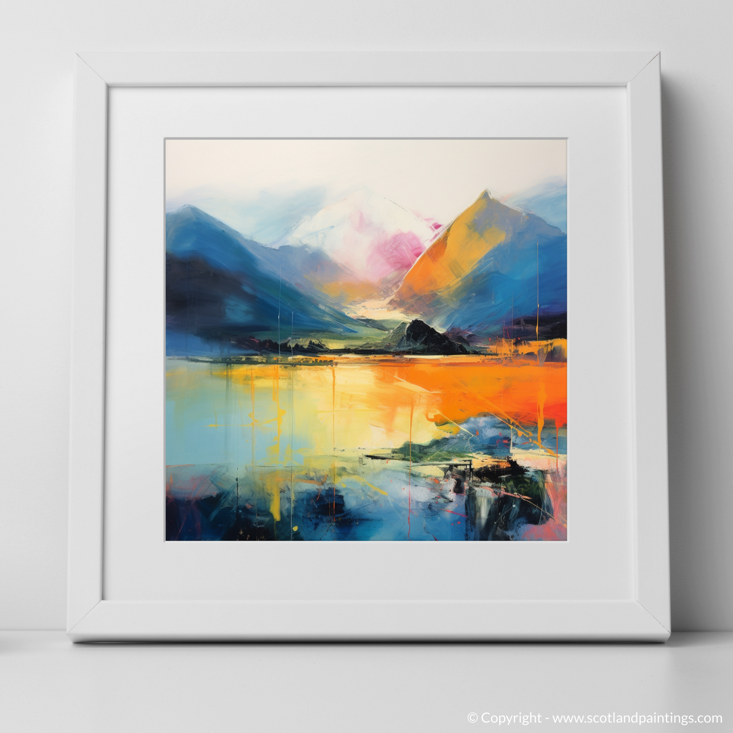 Art Print of Ben Vorlich (Loch Earn) with a white frame