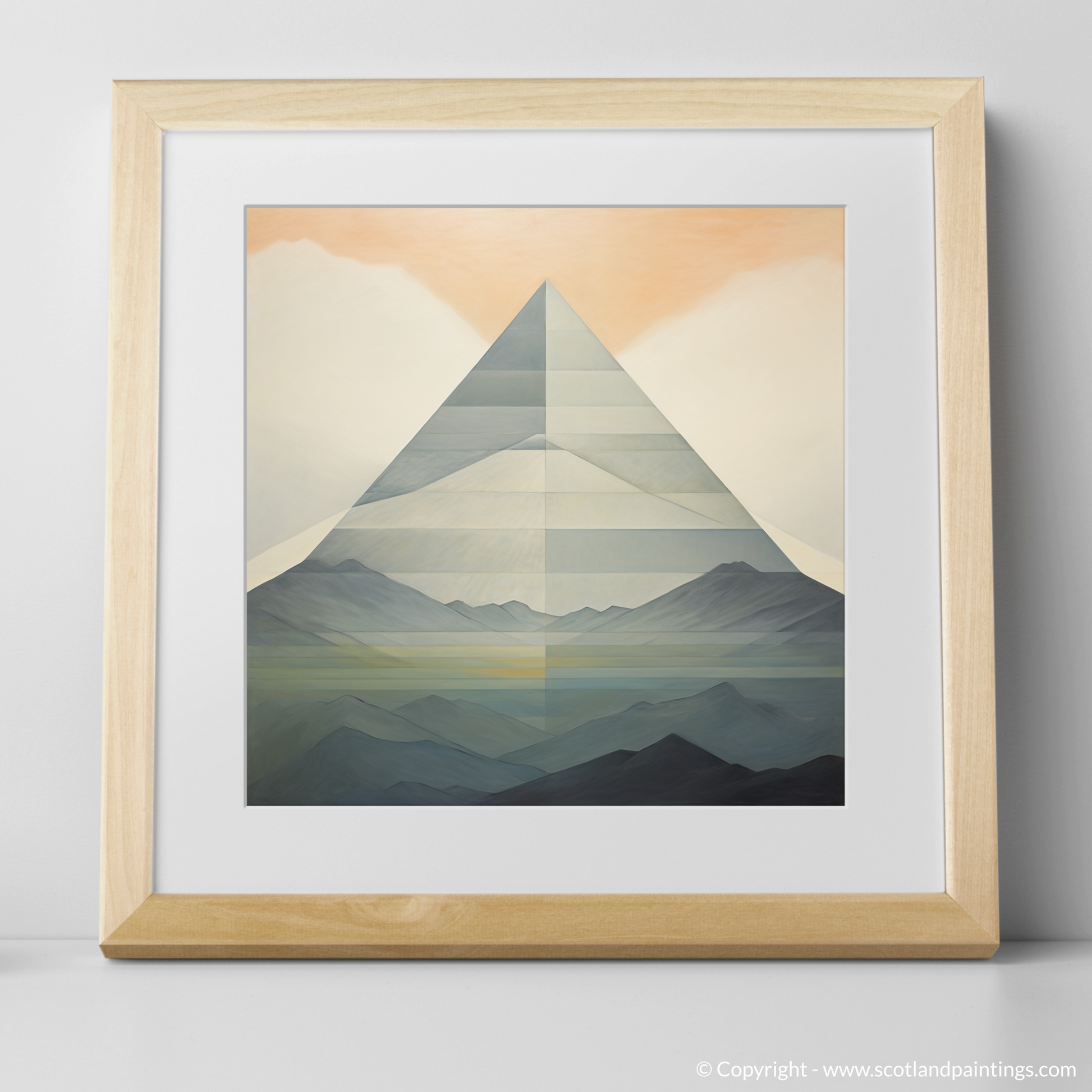 Art Print of Creag Mhòr (Meall na Aighean) with a natural frame