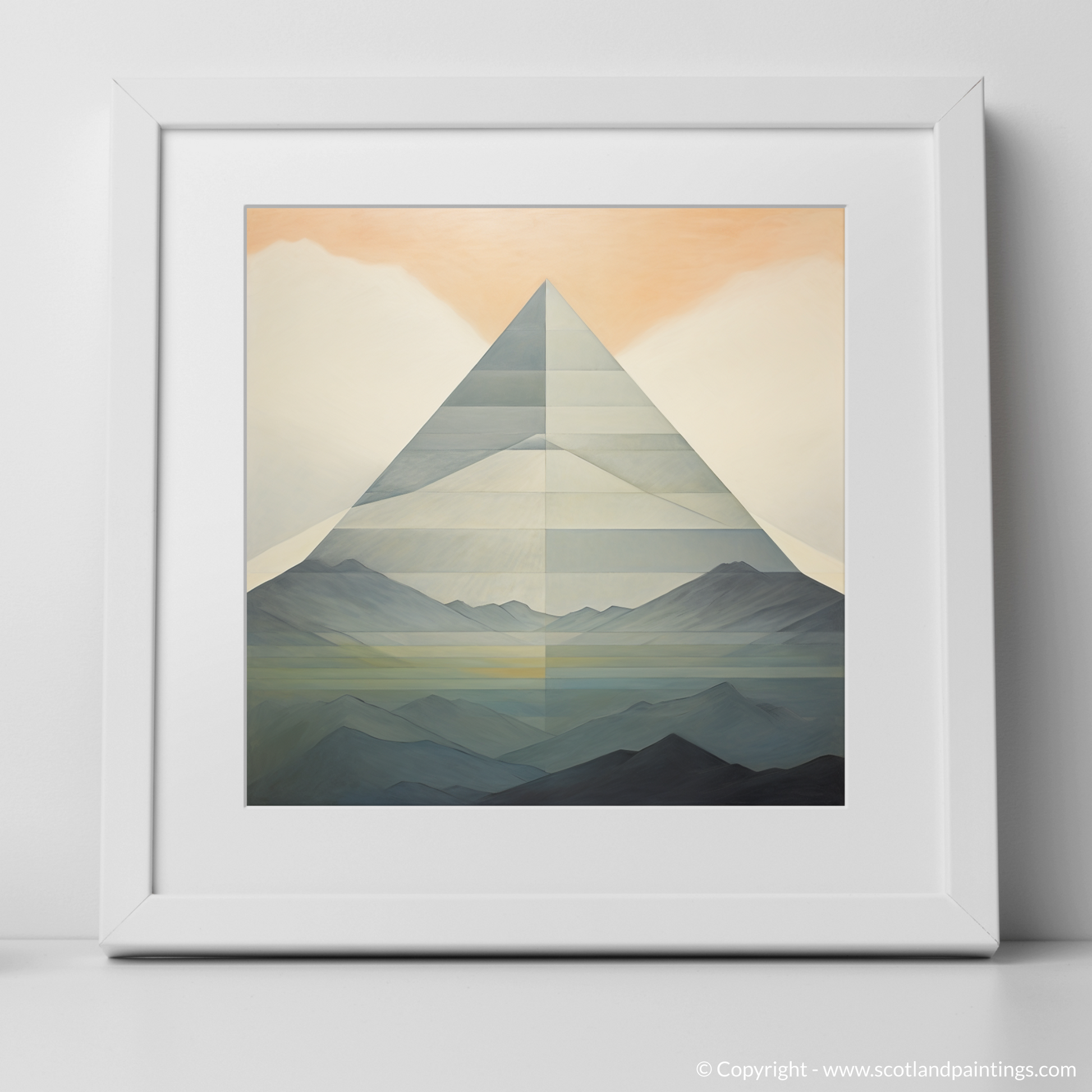Art Print of Creag Mhòr (Meall na Aighean) with a white frame