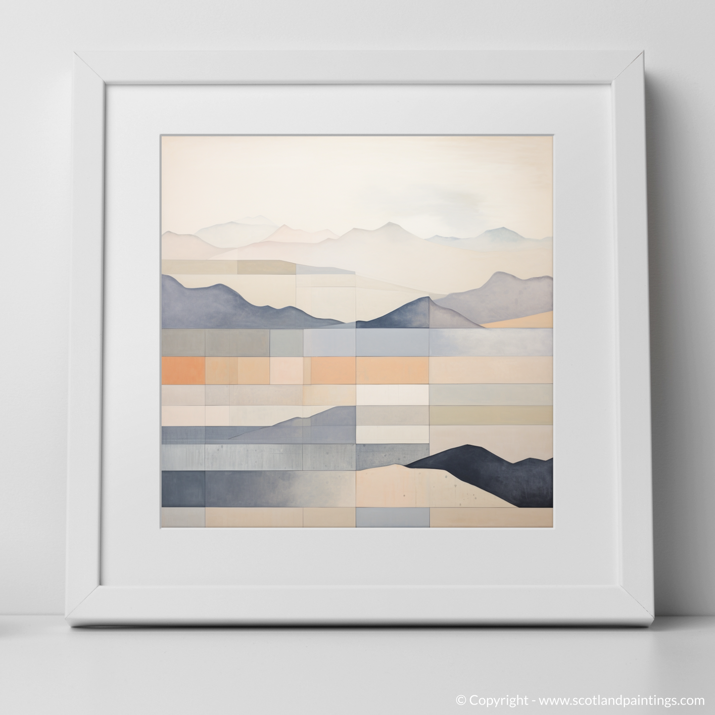 Art Print of Creag Mhòr (Meall na Aighean) with a white frame
