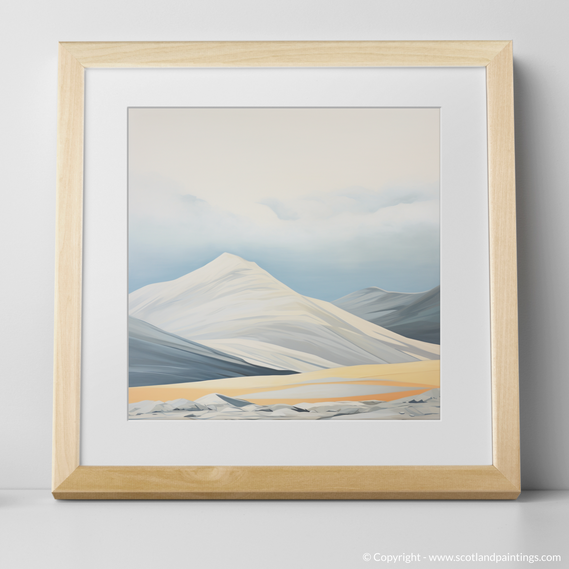 Art Print of Ben Lawers with a natural frame