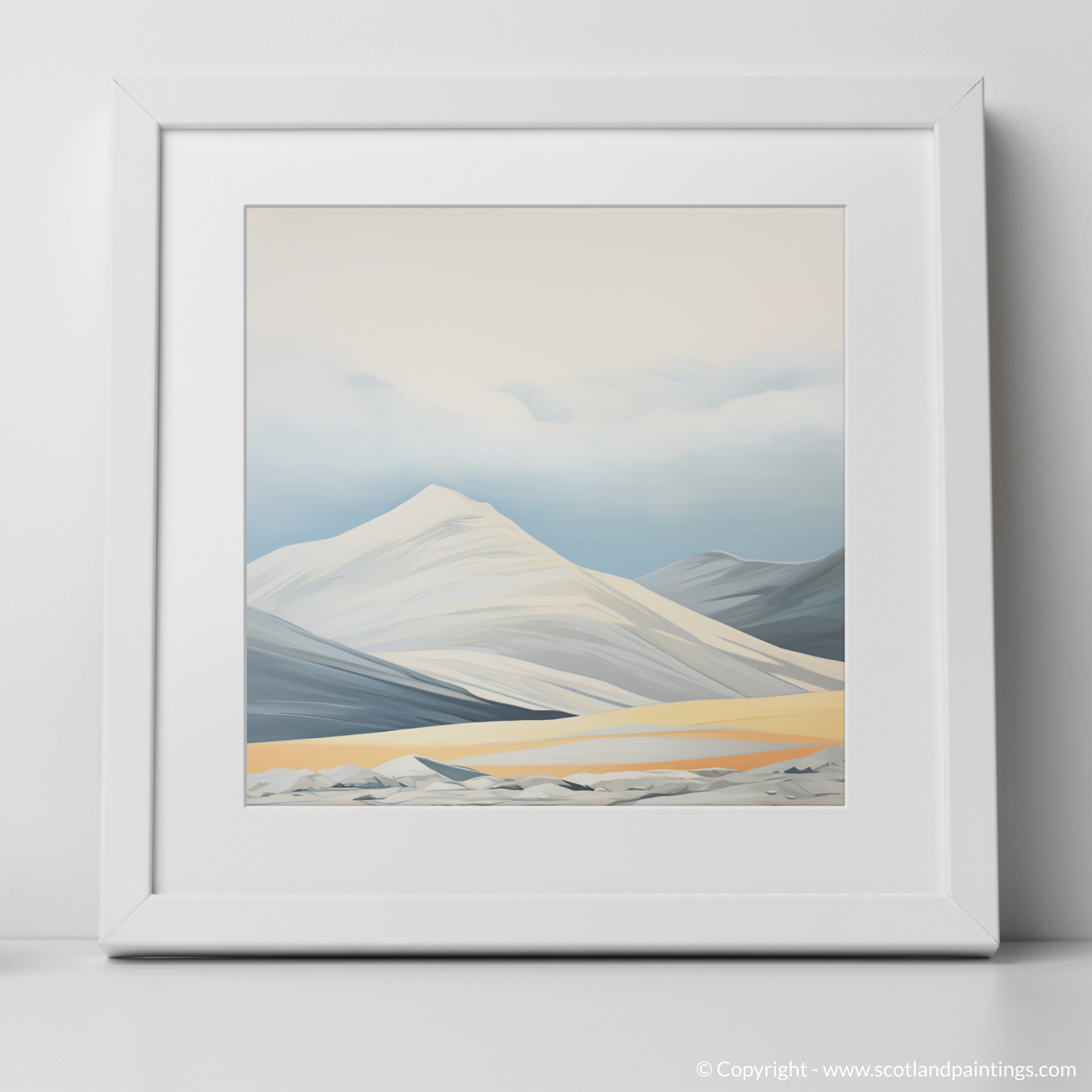 Art Print of Ben Lawers with a white frame