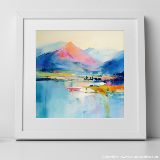 Painting and Art Print of Ben Vorlich (Loch Earn). Majestic Ben Vorlich: An Abstract Symphony of Scottish Wilderness.