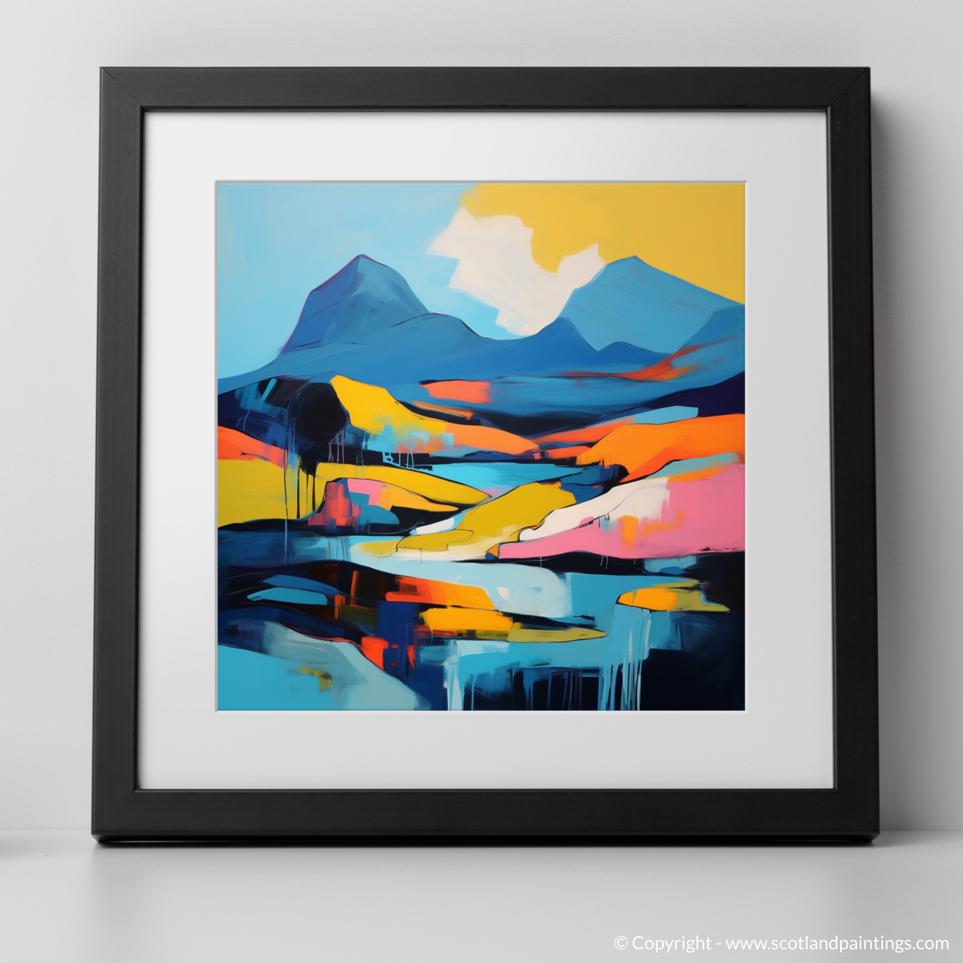 Art Print of Càrn Liath (Beinn a' Ghlò) with a black frame