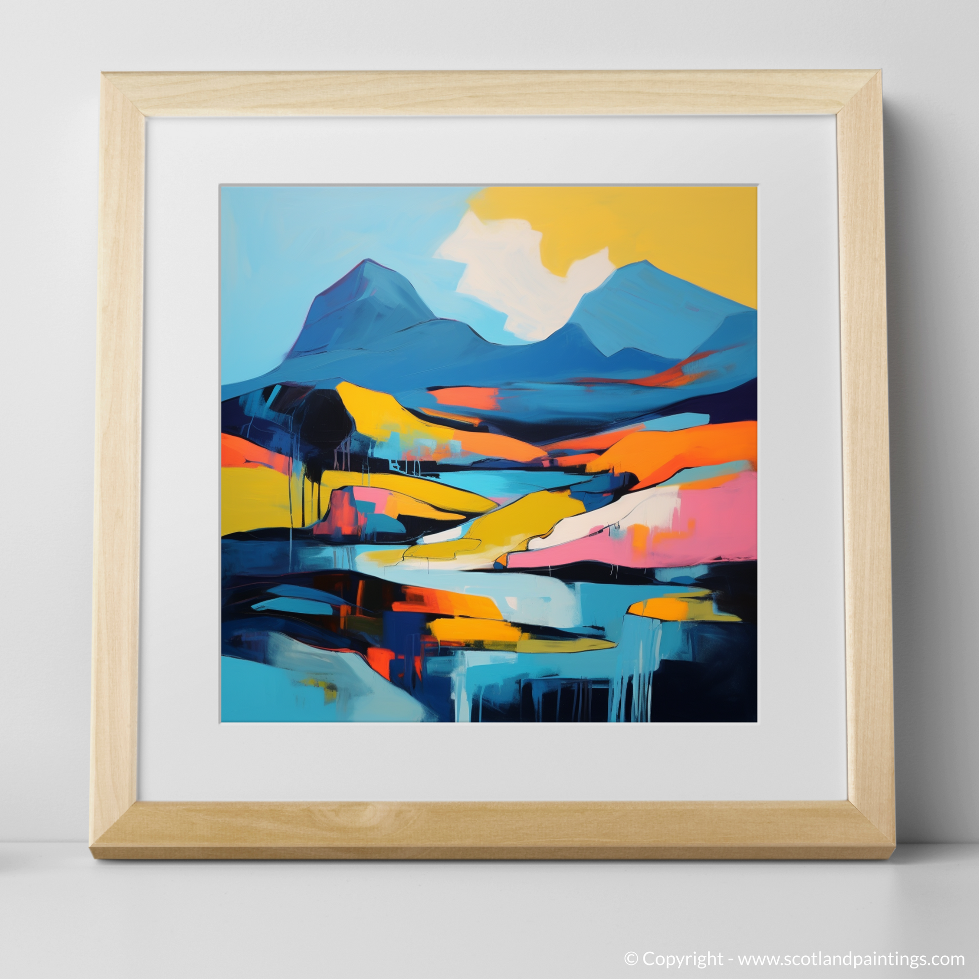 Art Print of Càrn Liath (Beinn a' Ghlò) with a natural frame