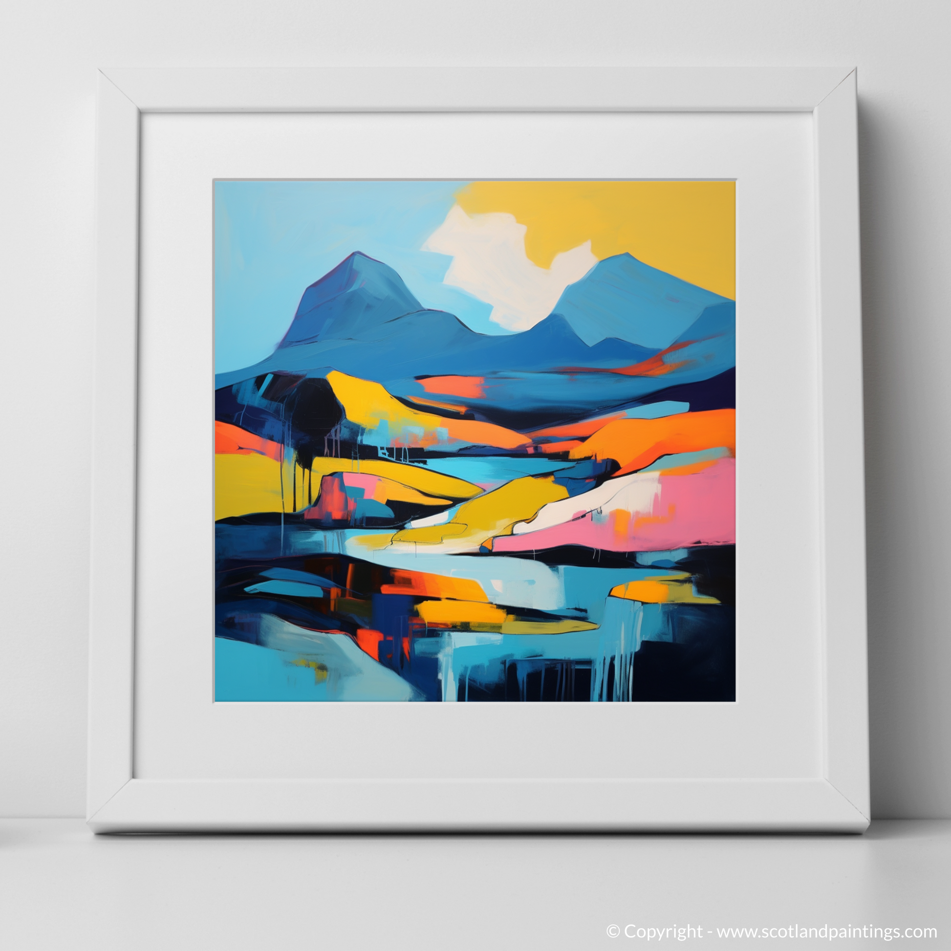 Art Print of Càrn Liath (Beinn a' Ghlò) with a white frame