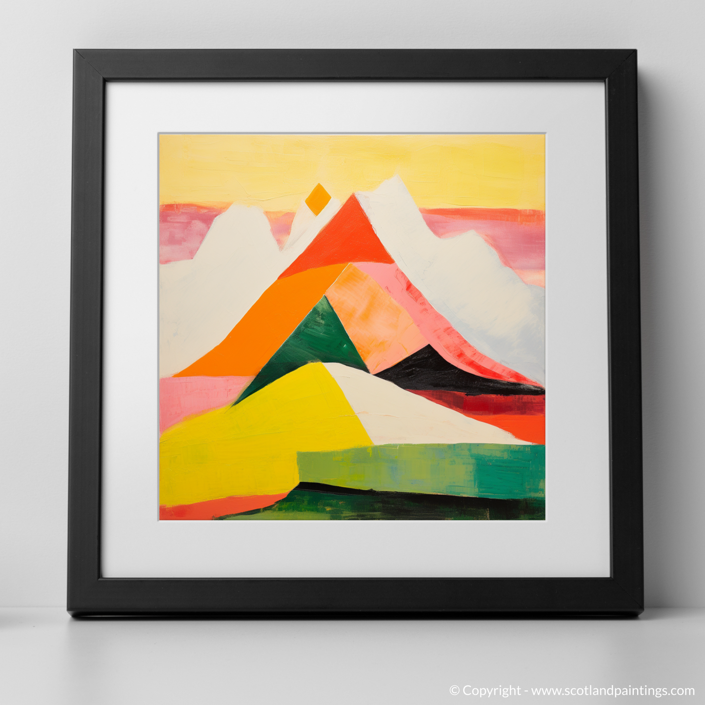 Art Print of Mount Keen with a black frame