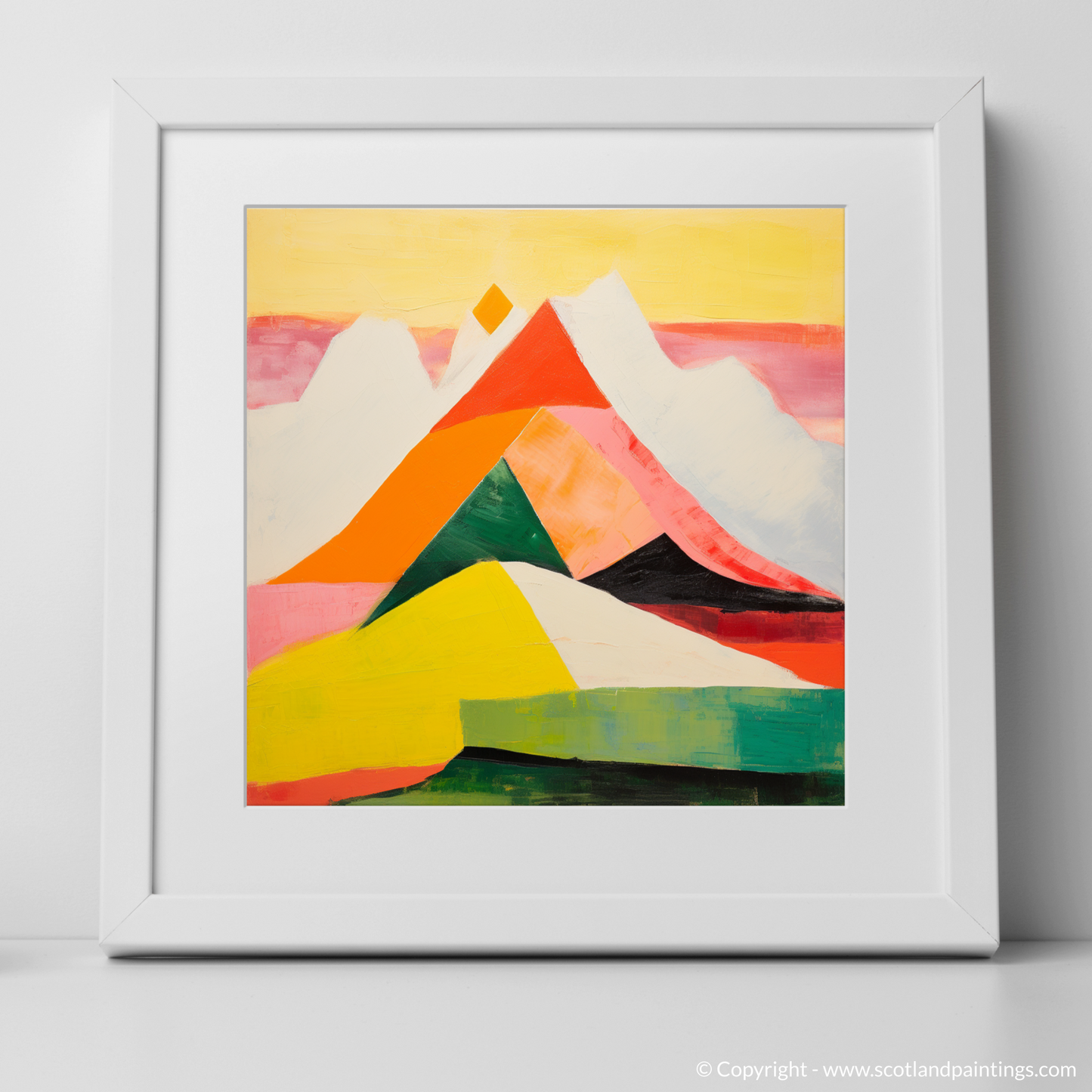 Art Print of Mount Keen with a white frame